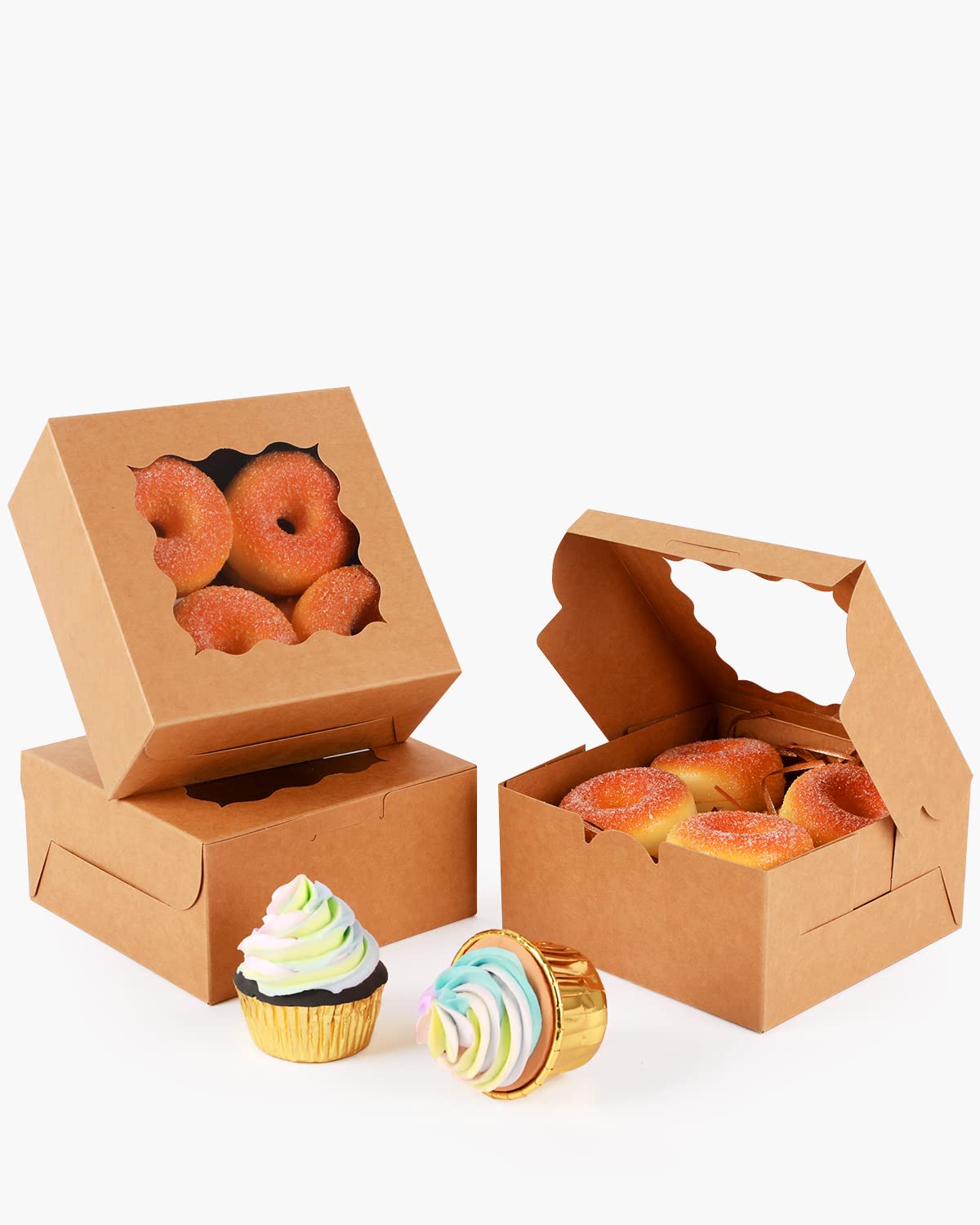 Cookie Boxes With Window, 60packs 6x6x3-Toppalletfly