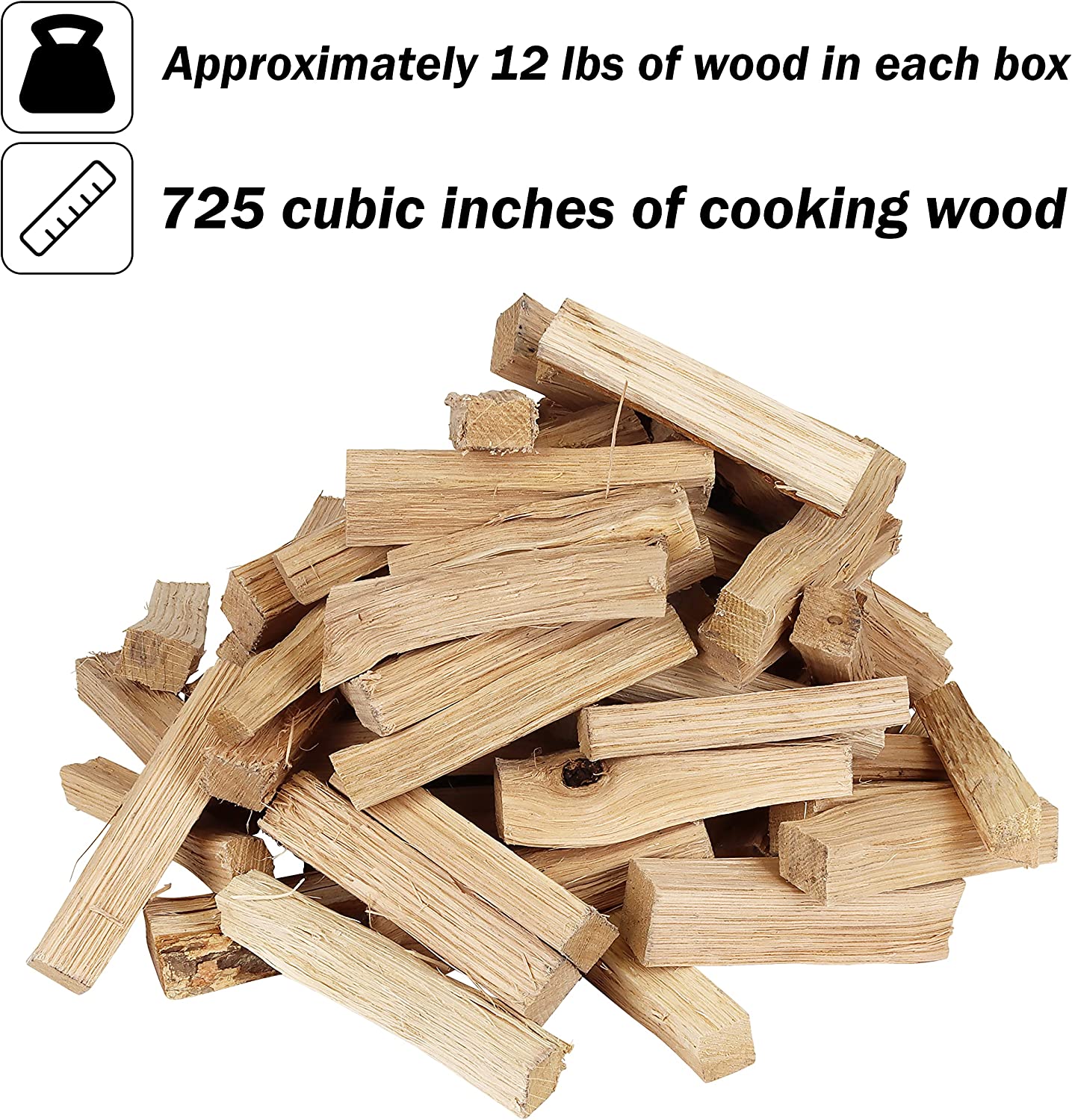 Cookwood Pizza Oven Wood 6 Inch Mini Splits Naturally Cured White Oak for Portable Wood Fired Ovens 650 Cubic Inches-Toppalletfly