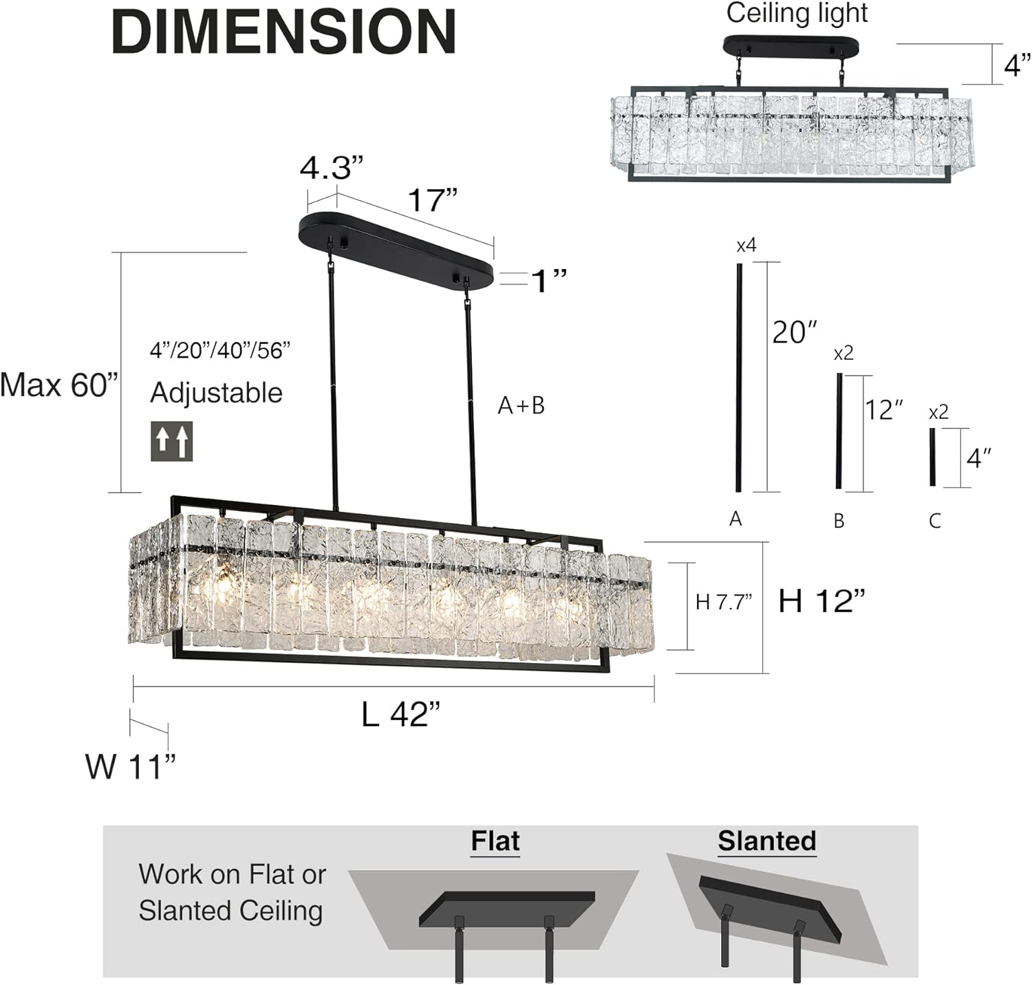 Crystal Chandeliers for Dining Room Kitchen Living Room-Toppalletfly