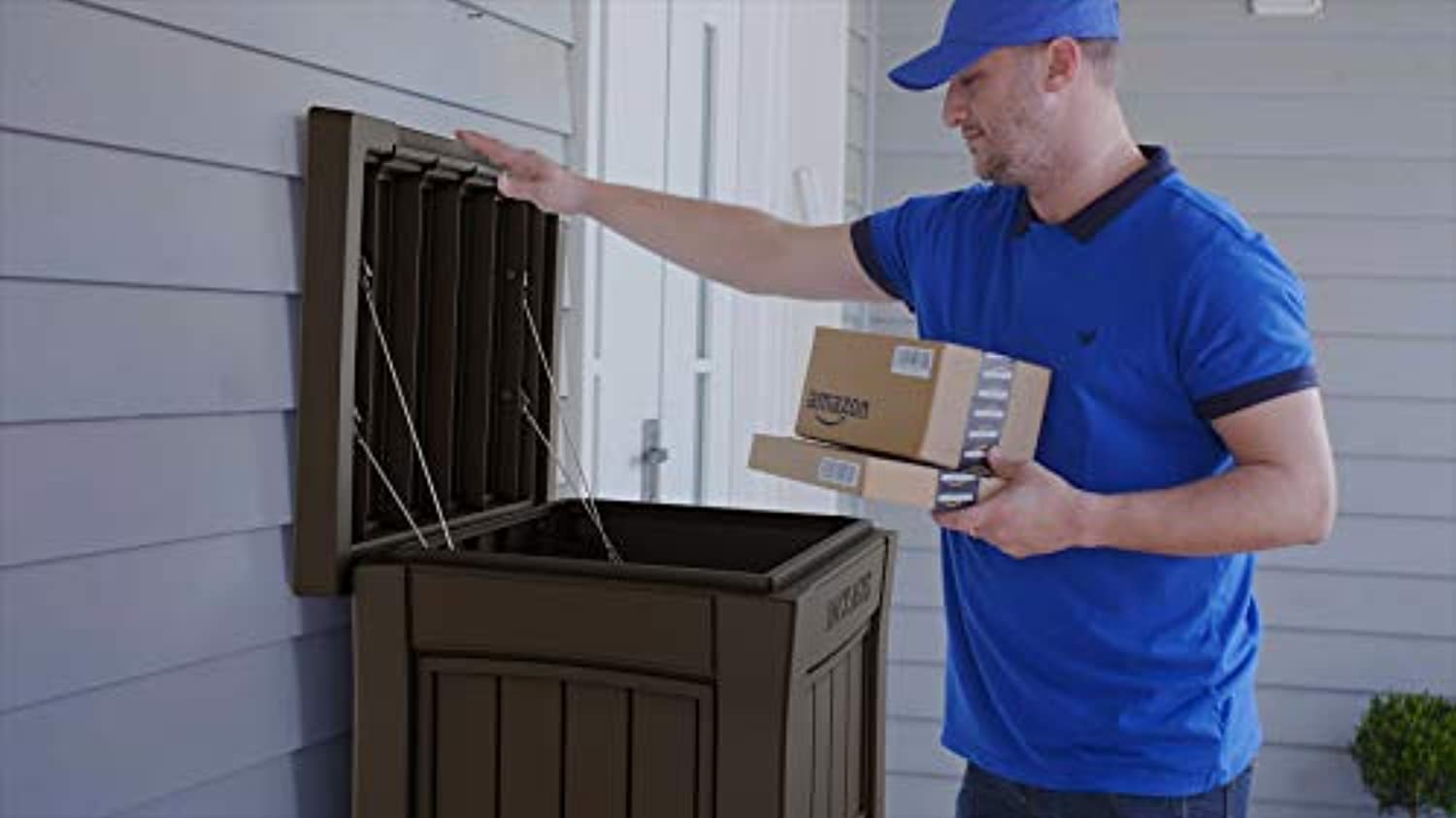 Delivery Box for Porch with Lockable Secure Storage Compartment to Keep Packages Safe-Toppalletfly