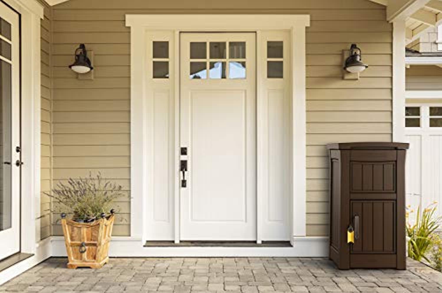 Delivery Box for Porch with Lockable Secure Storage Compartment to Keep Packages Safe-Toppalletfly