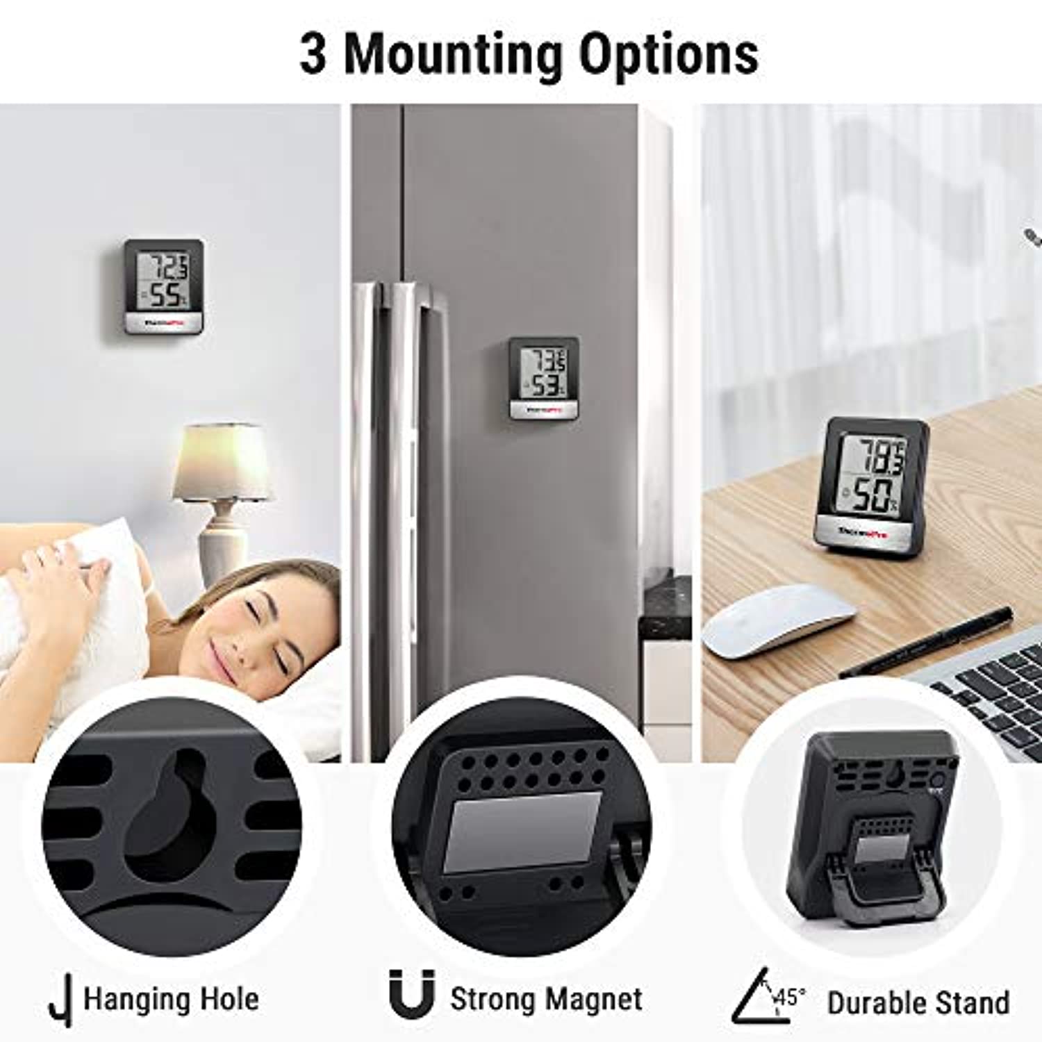 Digital Hygrometer Indoor Thermometer Humidity Meter Room Thermometer-Toppalletfly
