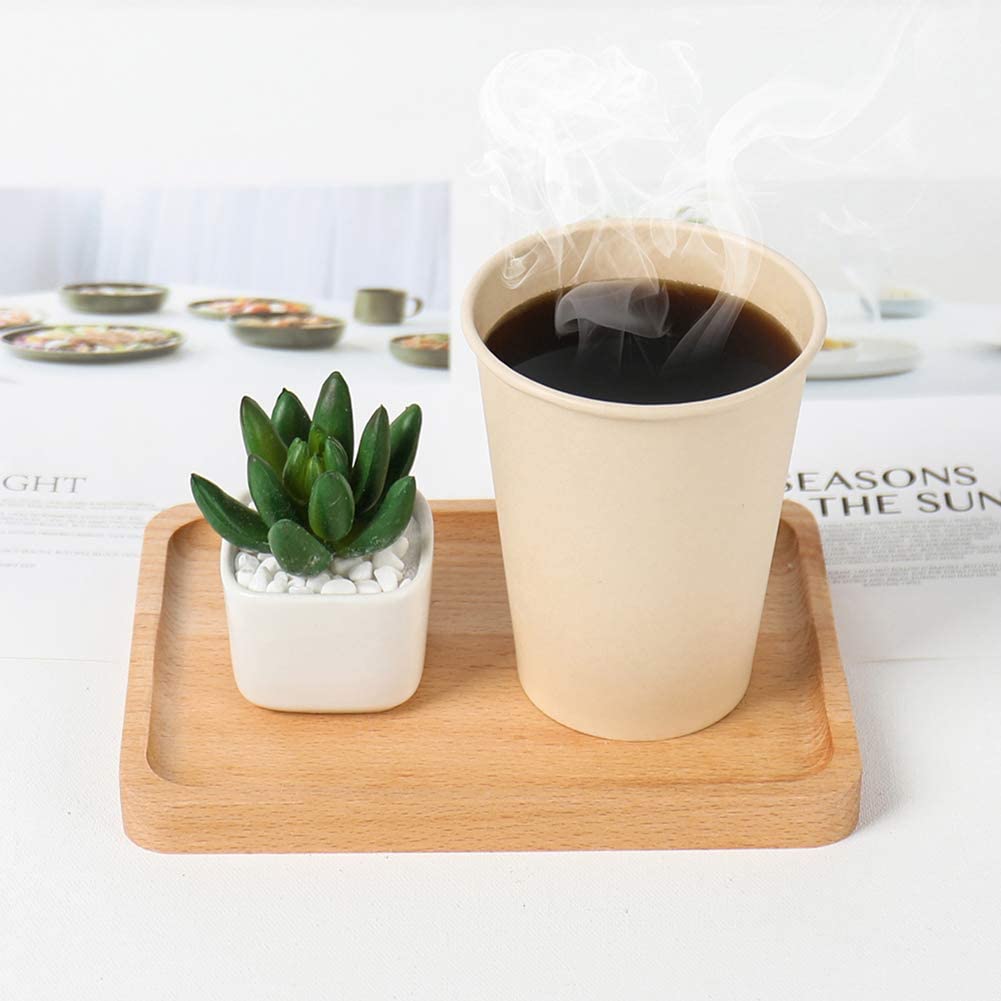 Disposable Bamboo Fiber Coffee Cups – 15 oz Natural Brown Paper Hot Beverage Cups-Toppalletfly