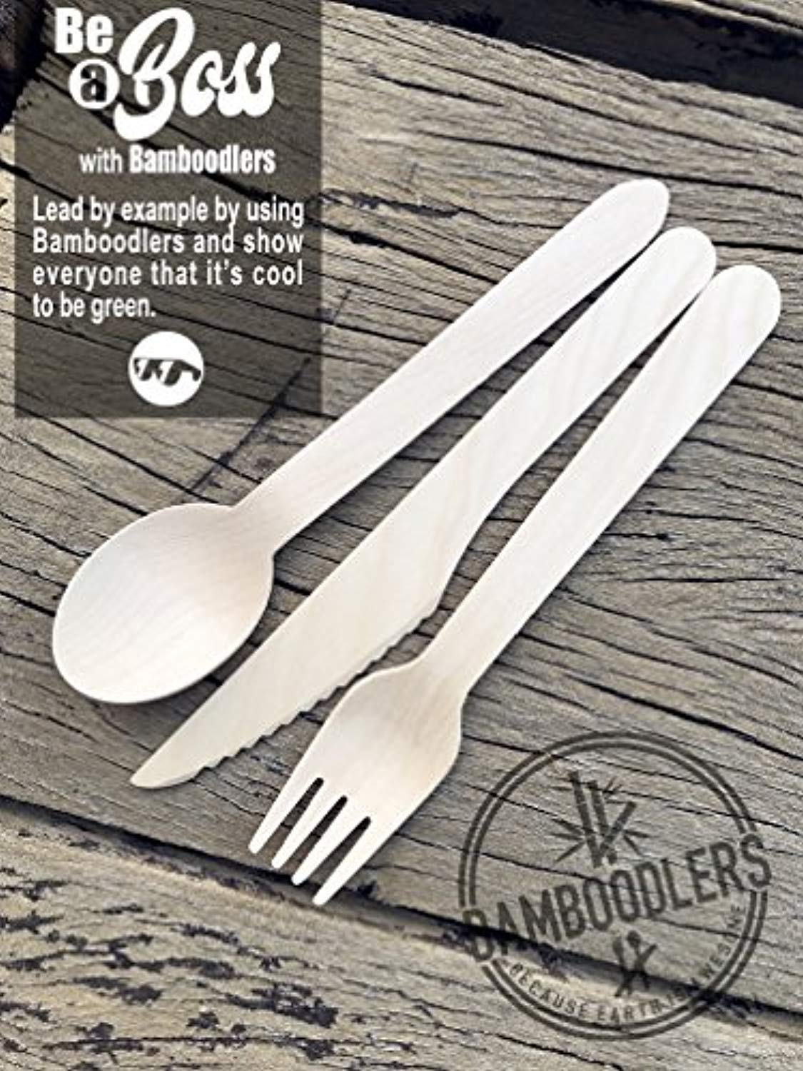 Disposable Wooden Cutlery Set | 100% All-Natural, Eco-Friendly, Biodegradable-Toppalletfly