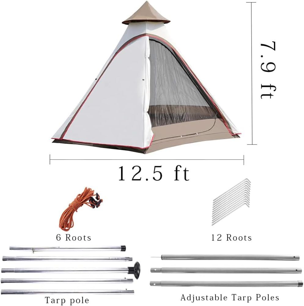 Dome Camping Tent 12'x10'x8'-Toppalletfly