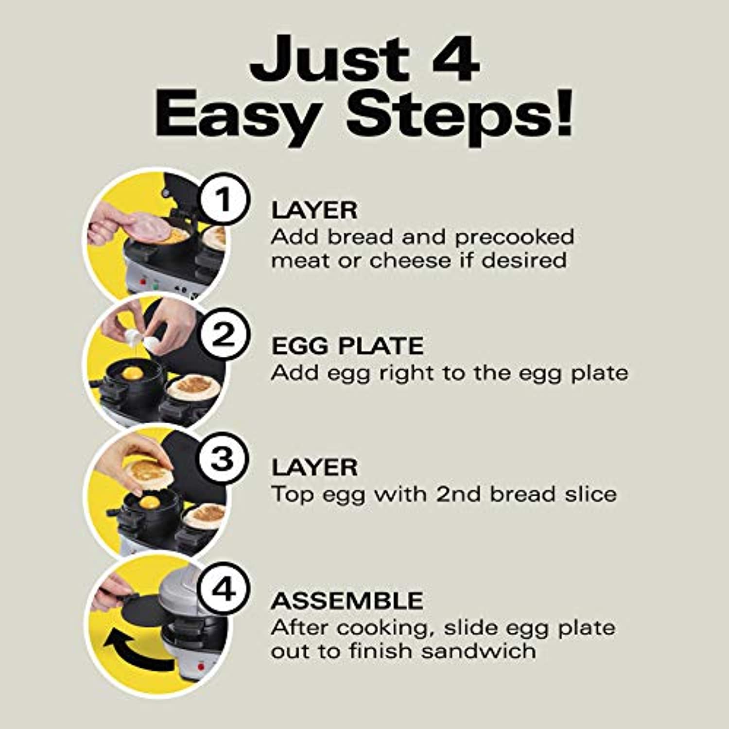 Dual Breakfast Sandwich Maker with Timer-Toppalletfly