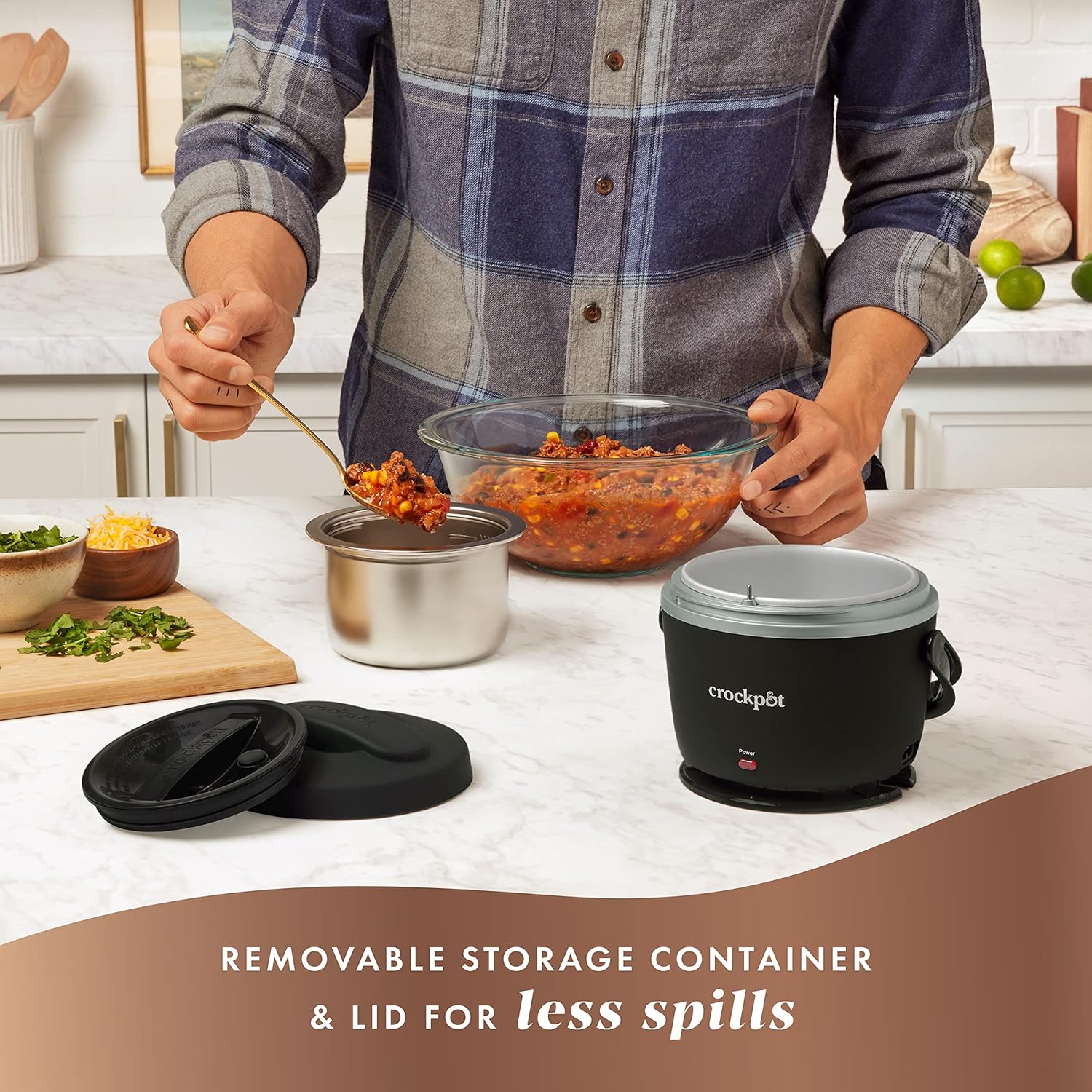 Electric Lunch Box, 20oz Food Warmer, Spill-Free, Dishwasher-Safe, Warm & Travel-Ready-Toppalletfly