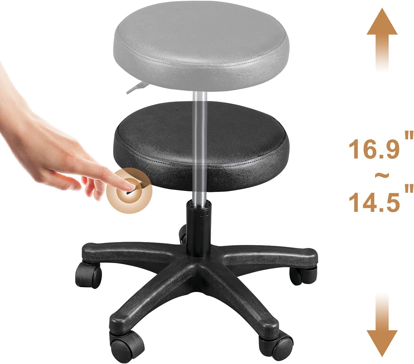 Esthetician Bed with Hydraulic Stool,Multi-Purpose 3-Section Facial Bed Table, Adjustable-Toppalletfly