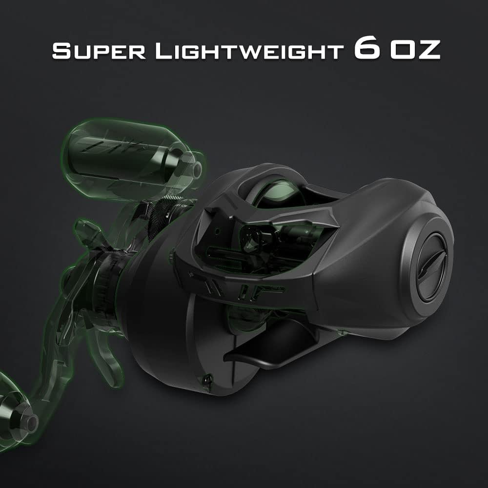 Fishing Reel, 6oz Ultralight Baitcaster Reel,17.6 LB Carbon Fiber Drag, 7.2:1 Gear Ratio, 39mm Palm-Toppalletfly