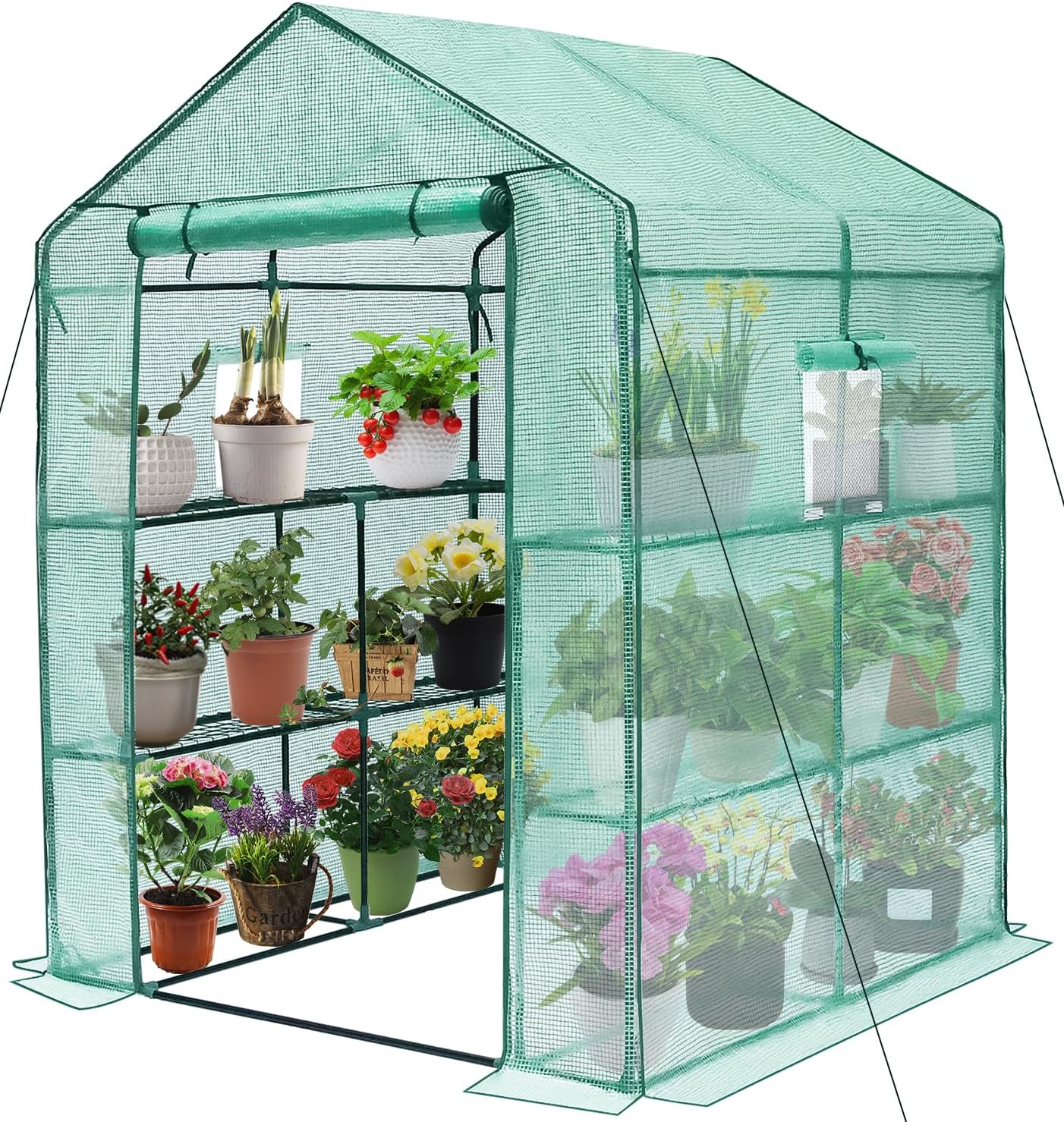 Greenhouse, 56 x 56 x 75'' Durable Green House Kit with Window-Toppalletfly