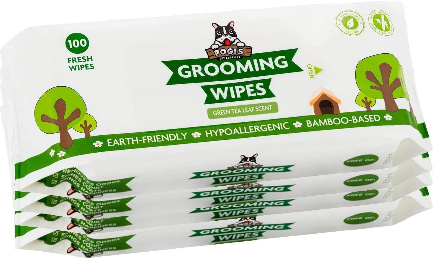 Grooming Wipes - Hypoallergenic Pet Wipes for Dogs & Cats - Plant-Based, Earth-Friendly, Deodorizing-Toppalletfly