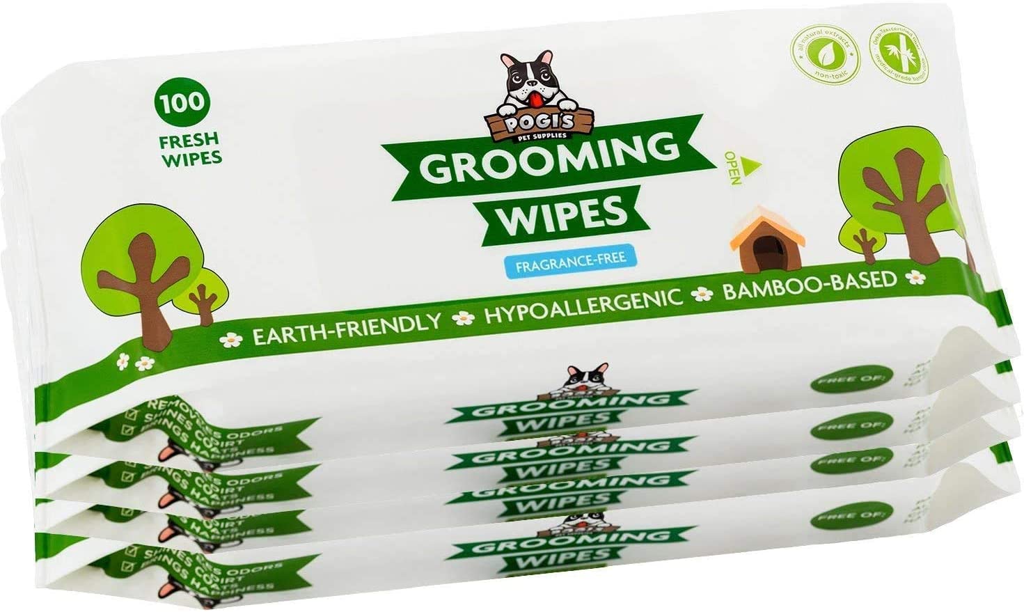 Grooming Wipes - Hypoallergenic Pet Wipes for Dogs & Cats - Plant-Based, Earth-Friendly, Deodorizing-Toppalletfly