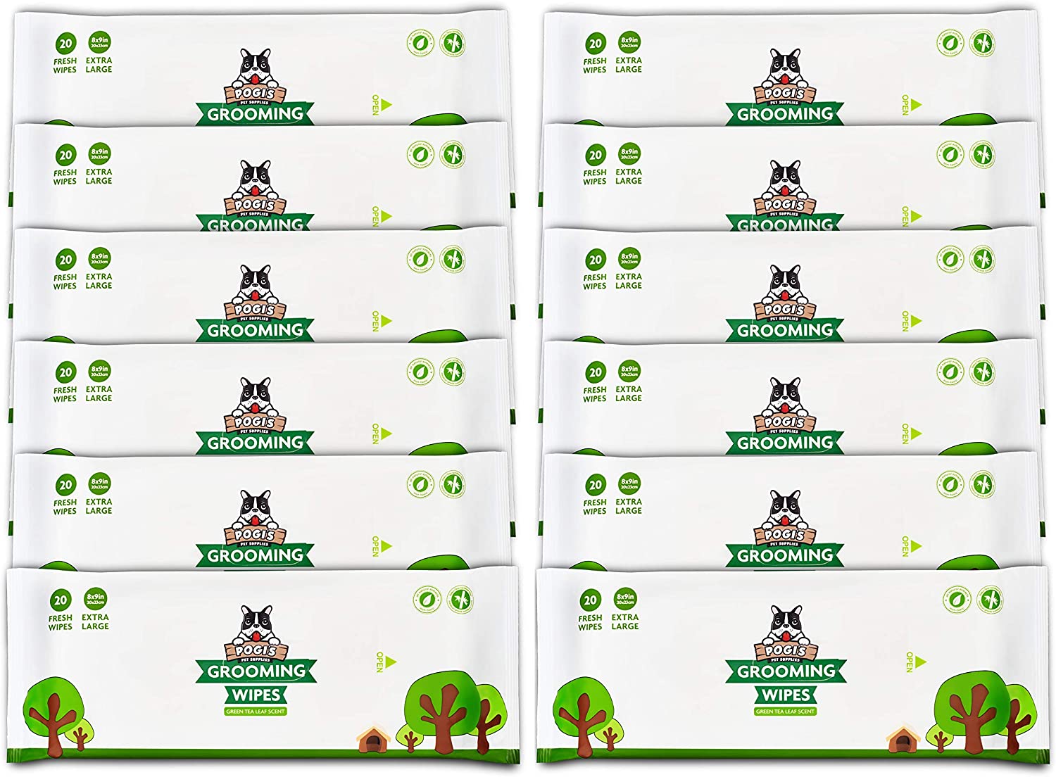 Grooming Wipes - Hypoallergenic Pet Wipes for Dogs & Cats - Plant-Based, Earth-Friendly, Deodorizing-Toppalletfly