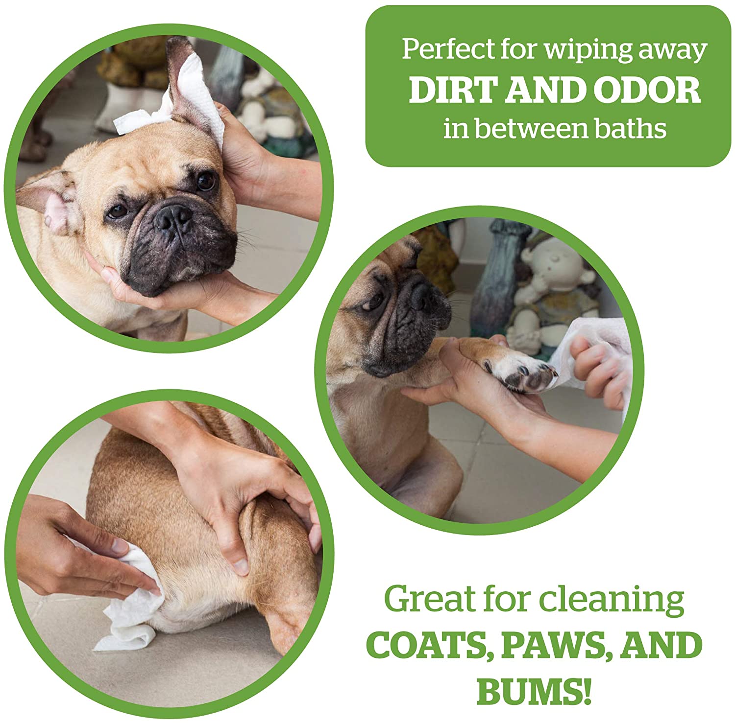 Grooming Wipes - Hypoallergenic Pet Wipes for Dogs & Cats - Plant-Based, Earth-Friendly, Deodorizing-Toppalletfly