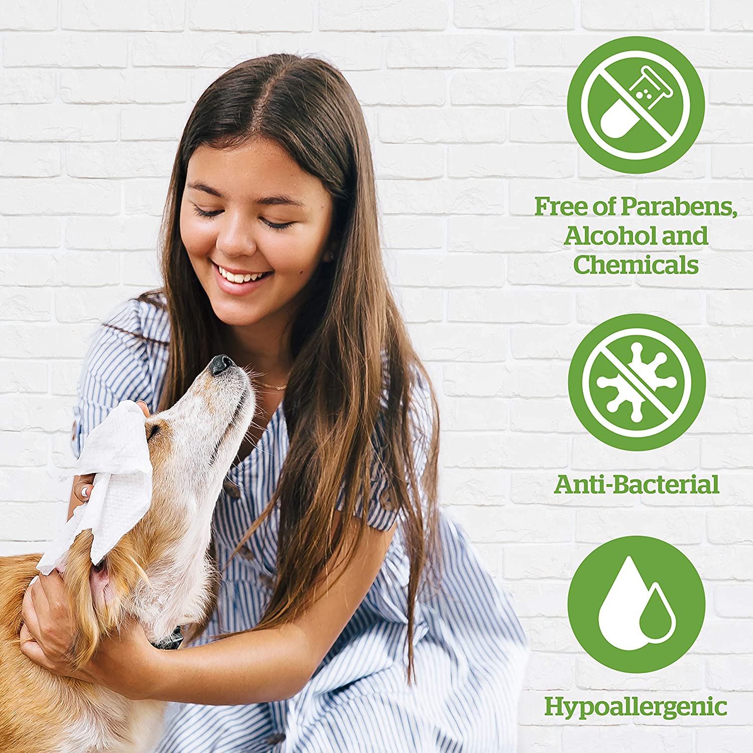 Grooming Wipes - Hypoallergenic Pet Wipes for Dogs & Cats - Plant-Based, Earth-Friendly, Deodorizing-Toppalletfly