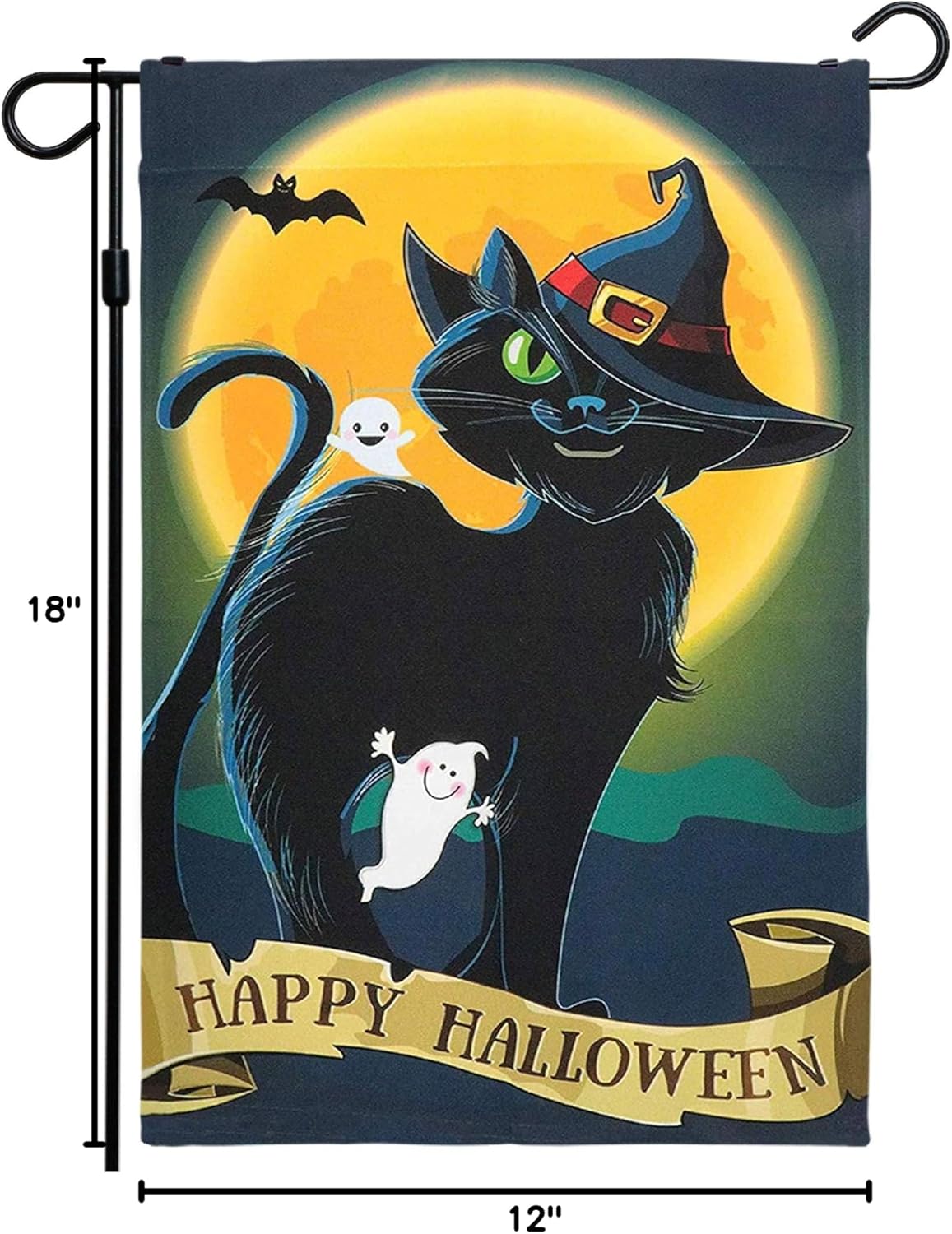 Halloween Garden Flag, Trick or Treat Outdoor Flag 12" x 18", 2 Pcs-Toppalletfly