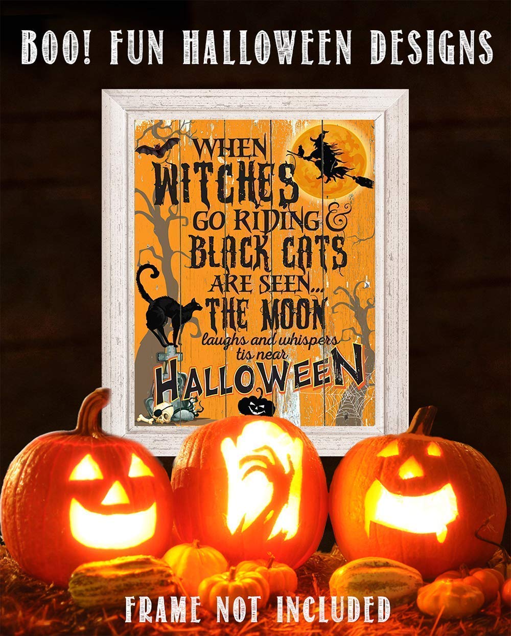 Halloween Unframed Wall Art Print Poster, 11x14, 2 Pcs-Toppalletfly