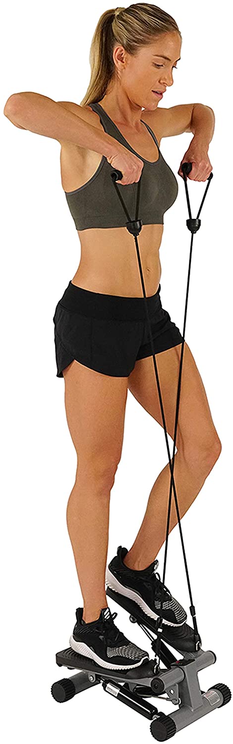 Health & Fitness Mini Stepper Exercise Equipment with Resistance Bands-Toppalletfly