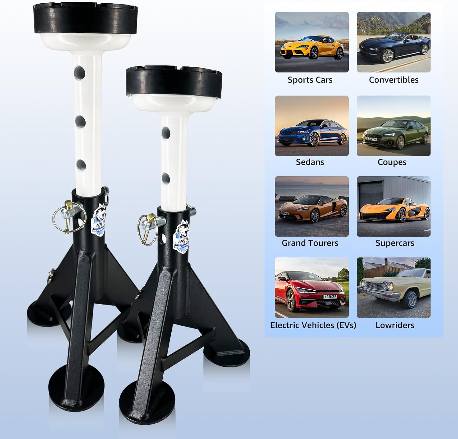 Heavy Duty Truck Support Stands, Adjustable Height-Toppalletfly