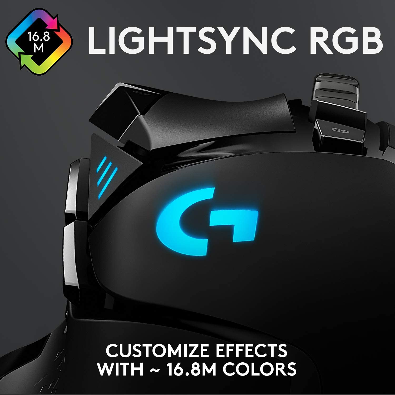 High Performance Wired Gaming Mouse, HERO 25K Sensor, 25,600 DPI, RGB, Adjustable Weights, 11 Programmable Buttons, On-Board Memory, PC / Mac-Toppalletfly