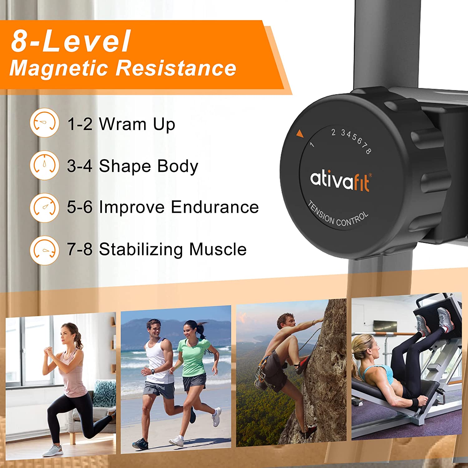 Indoor Cycling Bike Folding Magnetic Upright Exercise Bike-Toppalletfly