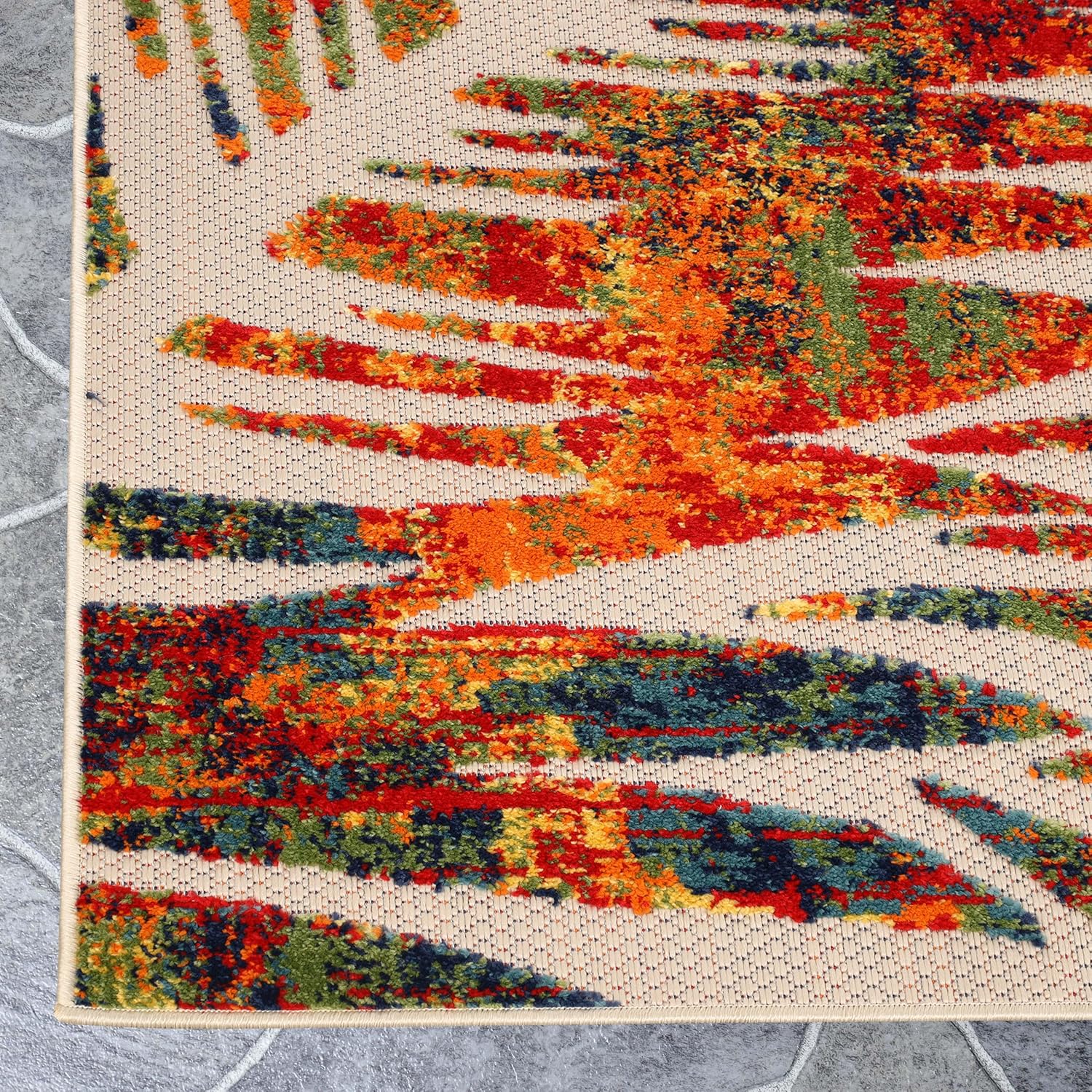 Indoor Outdoor Area Rug Size 2ft 3in x 10ft Siesta - Cream-Toppalletfly