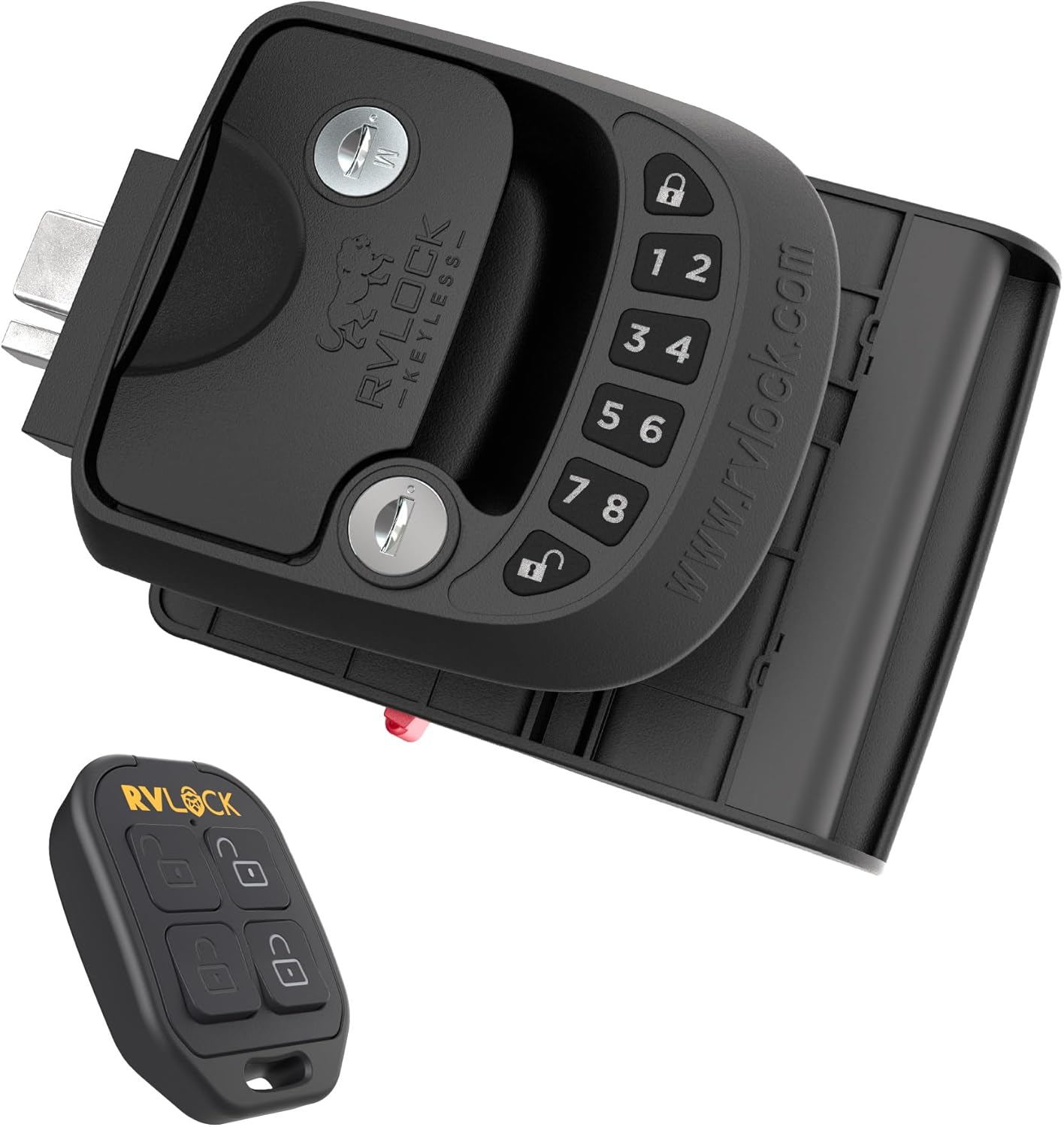 Keyless Compact RV Door Lock Replacement with Remote – Secure Low Profile Latch for Most RVs-Toppalletfly