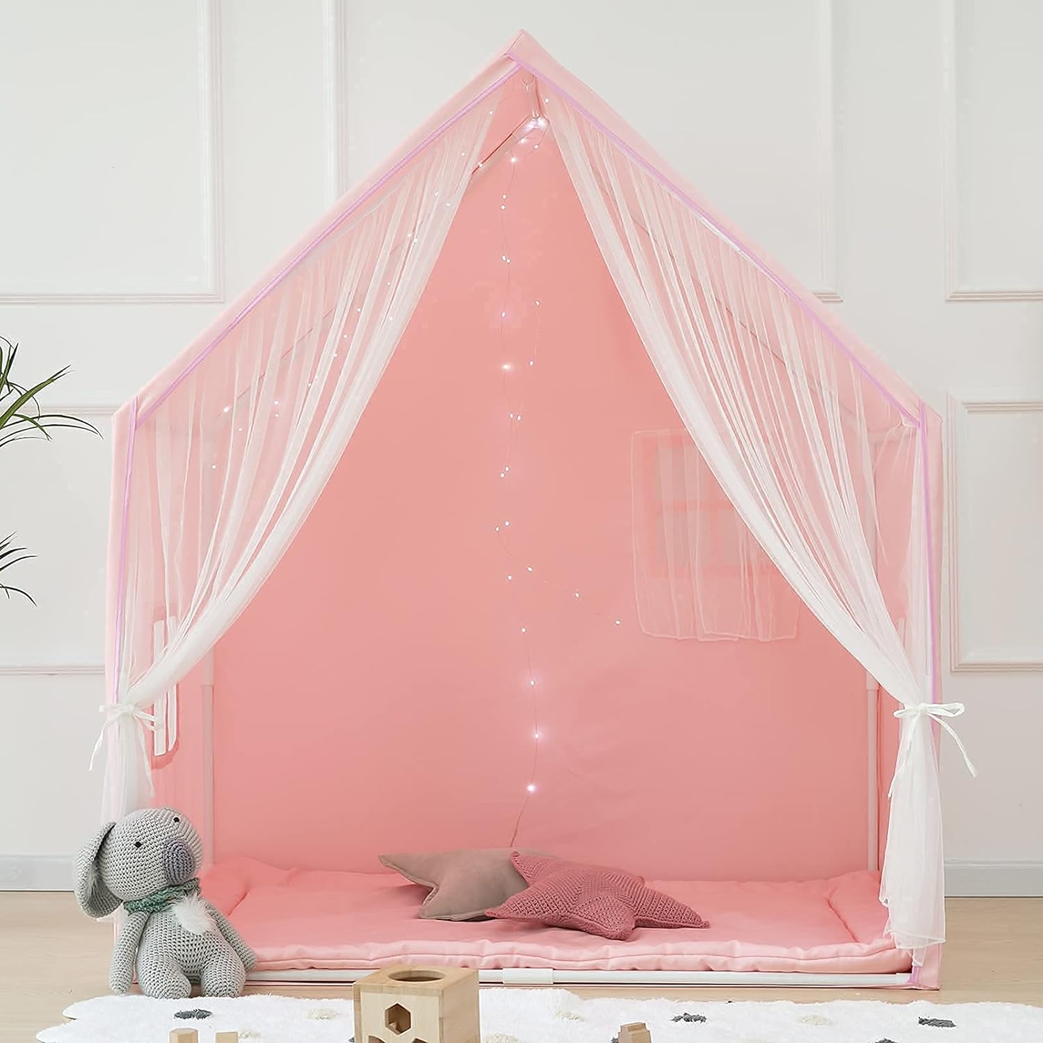 Kids Play Tent - Large Indoor Castle Playhouse for Girls and Boys-Toppalletfly