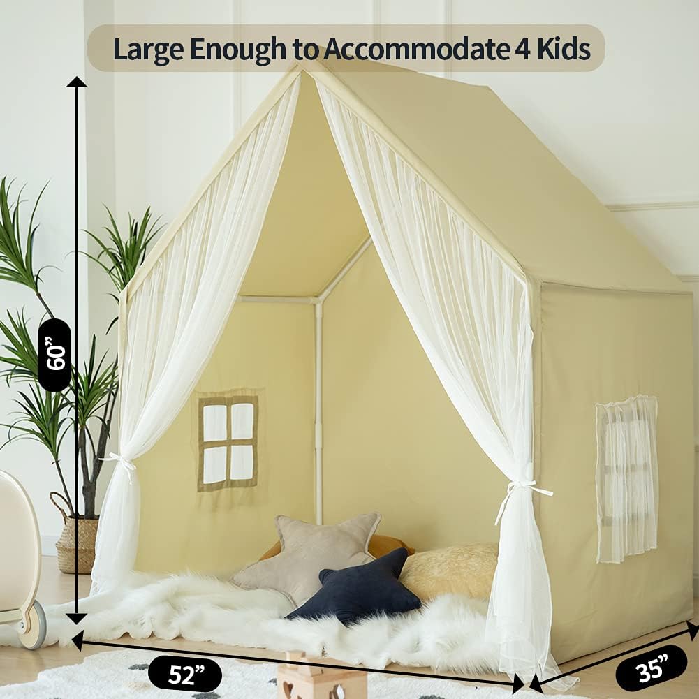 Kids Play Tent - Large Indoor Castle Playhouse for Girls and Boys-Toppalletfly