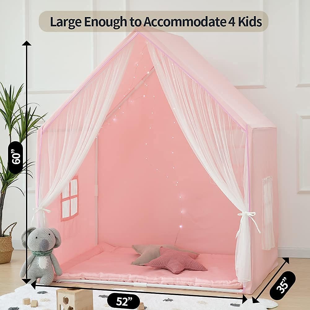 Kids Play Tent - Large Indoor Castle Playhouse for Girls and Boys-Toppalletfly