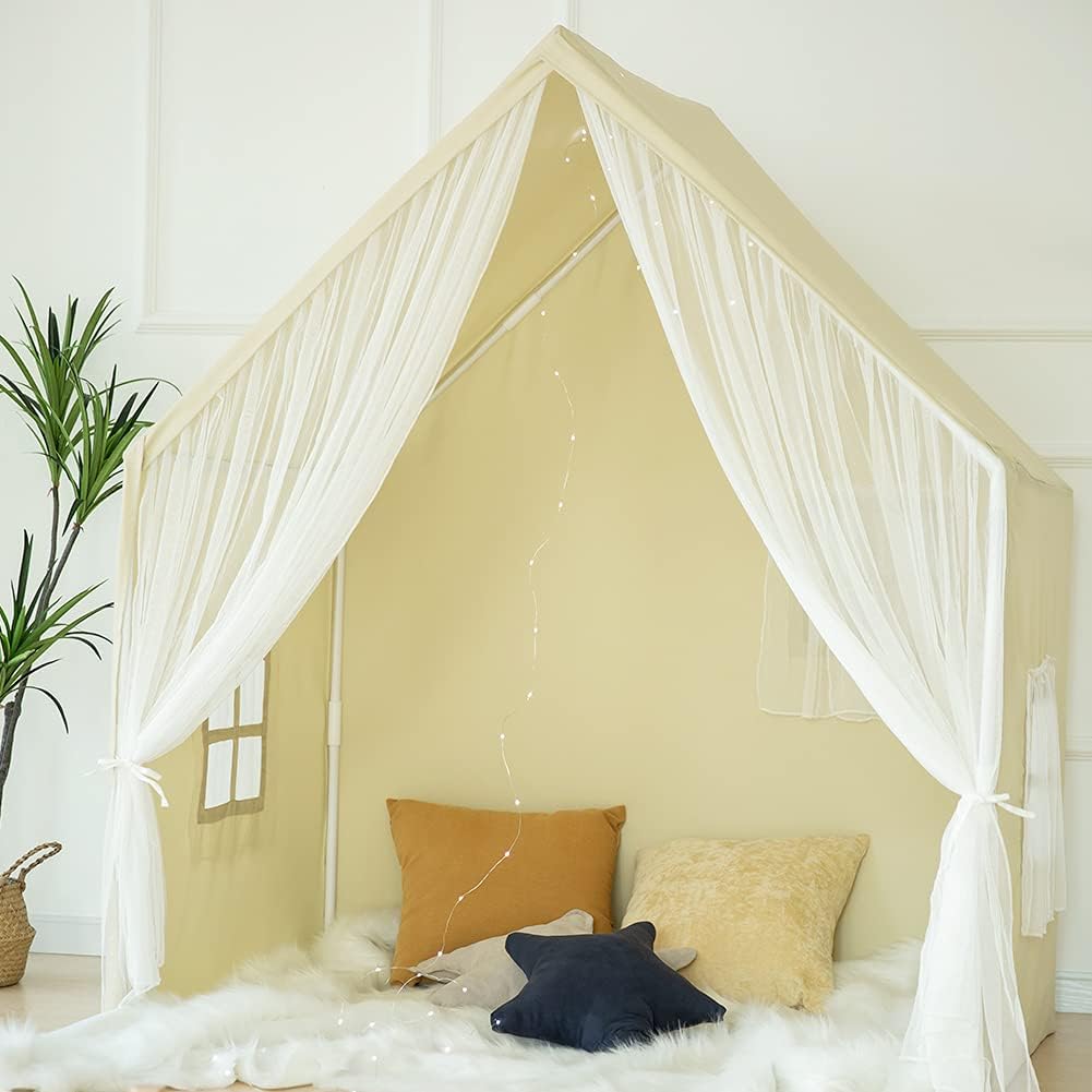 Kids Play Tent - Large Indoor Castle Playhouse for Girls and Boys-Toppalletfly