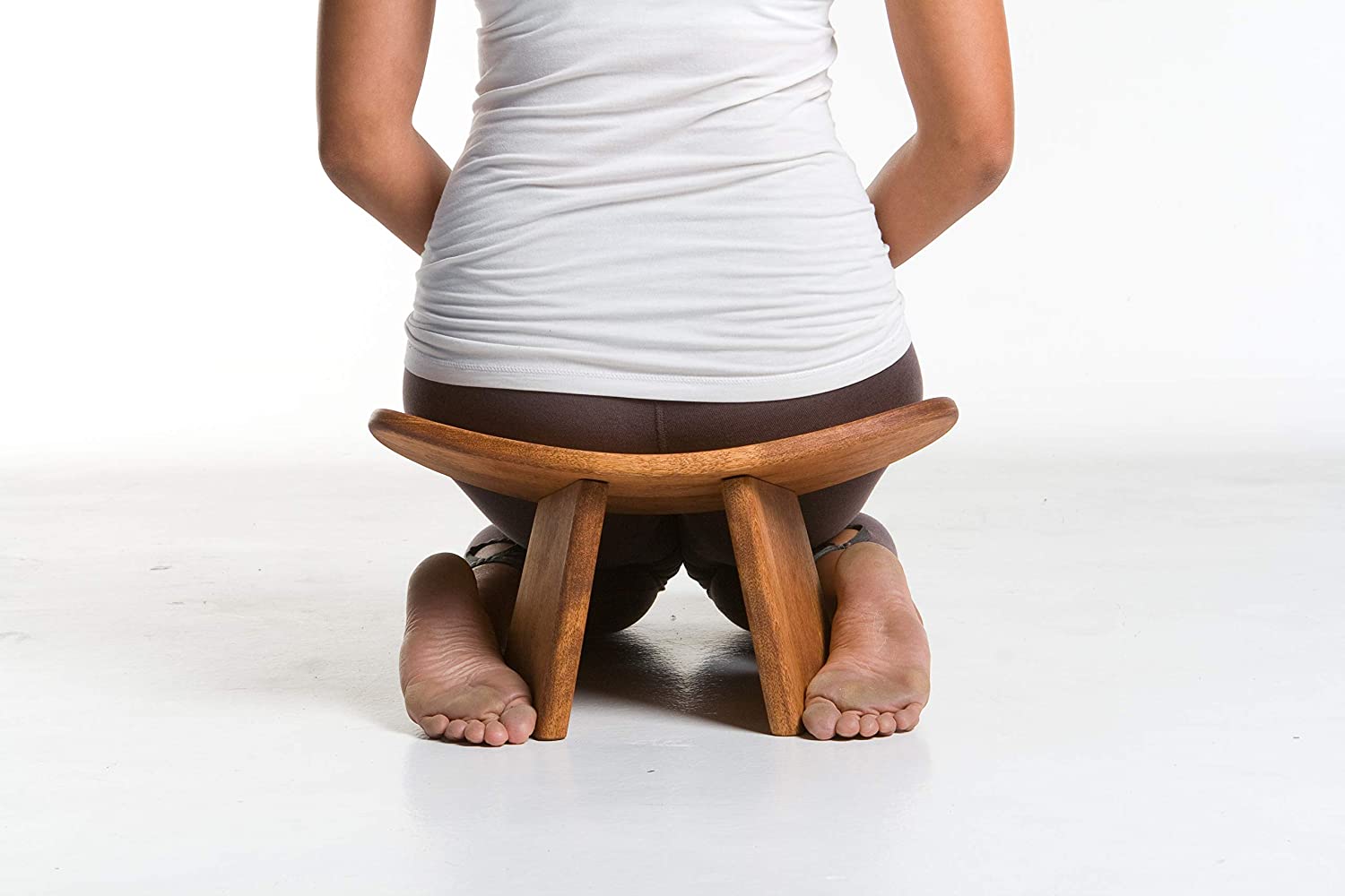 Meditation Bench, Portable Hand Made Wooden Seat-Toppalletfly