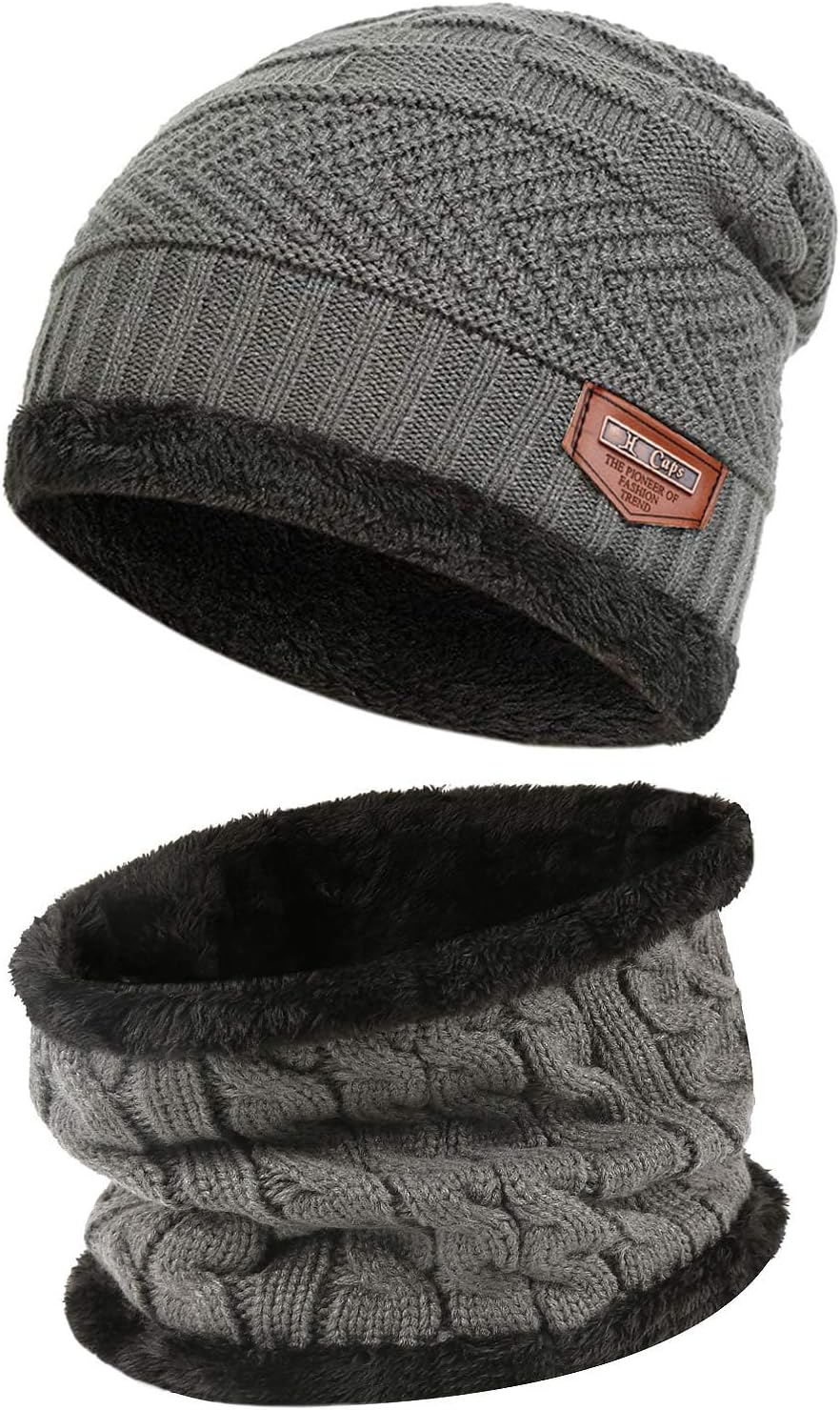 Mens Womens Winter Beanie Hat Scarf Set 2 Sets-Toppalletfly