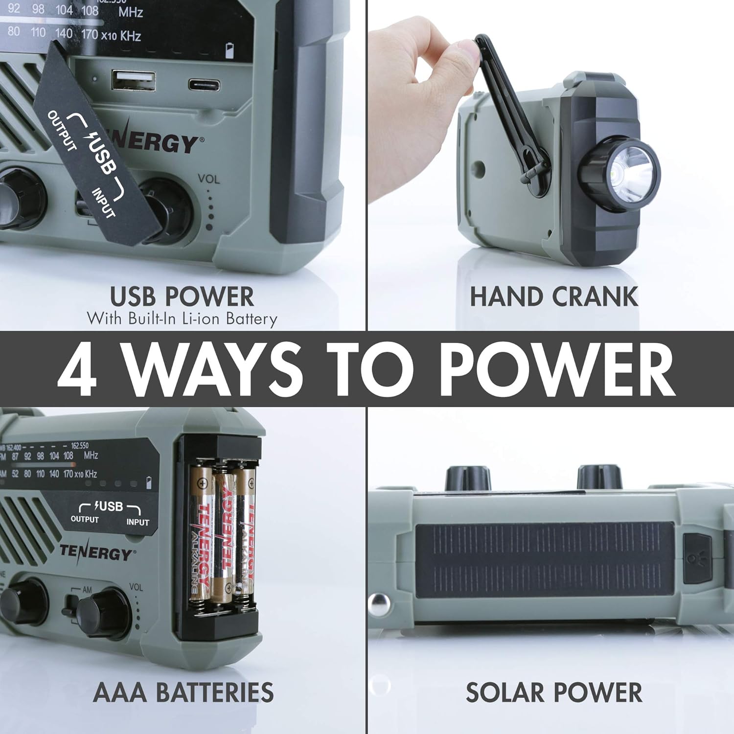 Multifunctional Hand Crank Weather Radio with LED Flashlight, SOS Alarm & Phone Charger – AM/FM/NOAA for Emergencies-Toppalletfly