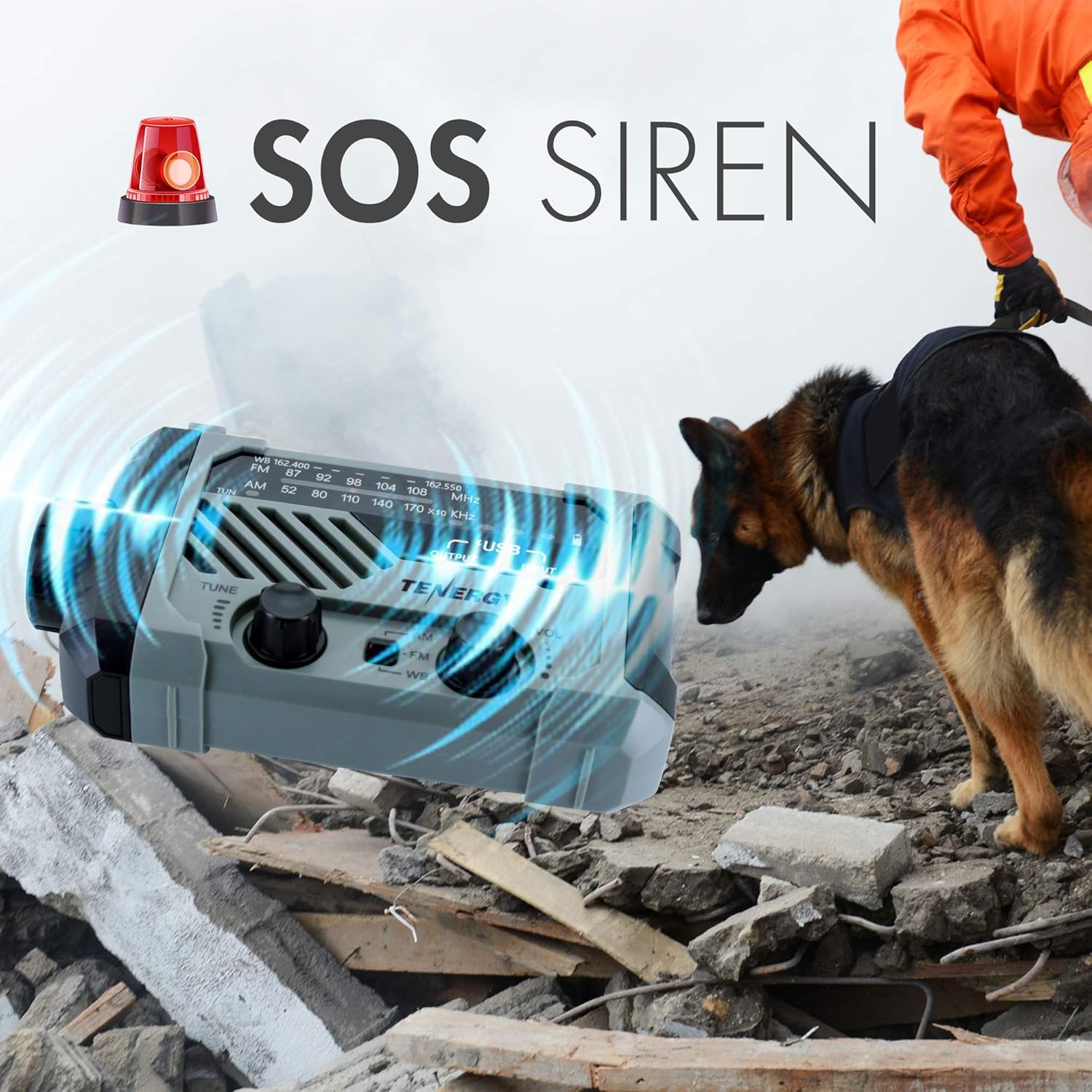 Multifunctional Hand Crank Weather Radio with LED Flashlight, SOS Alarm & Phone Charger – AM/FM/NOAA for Emergencies-Toppalletfly