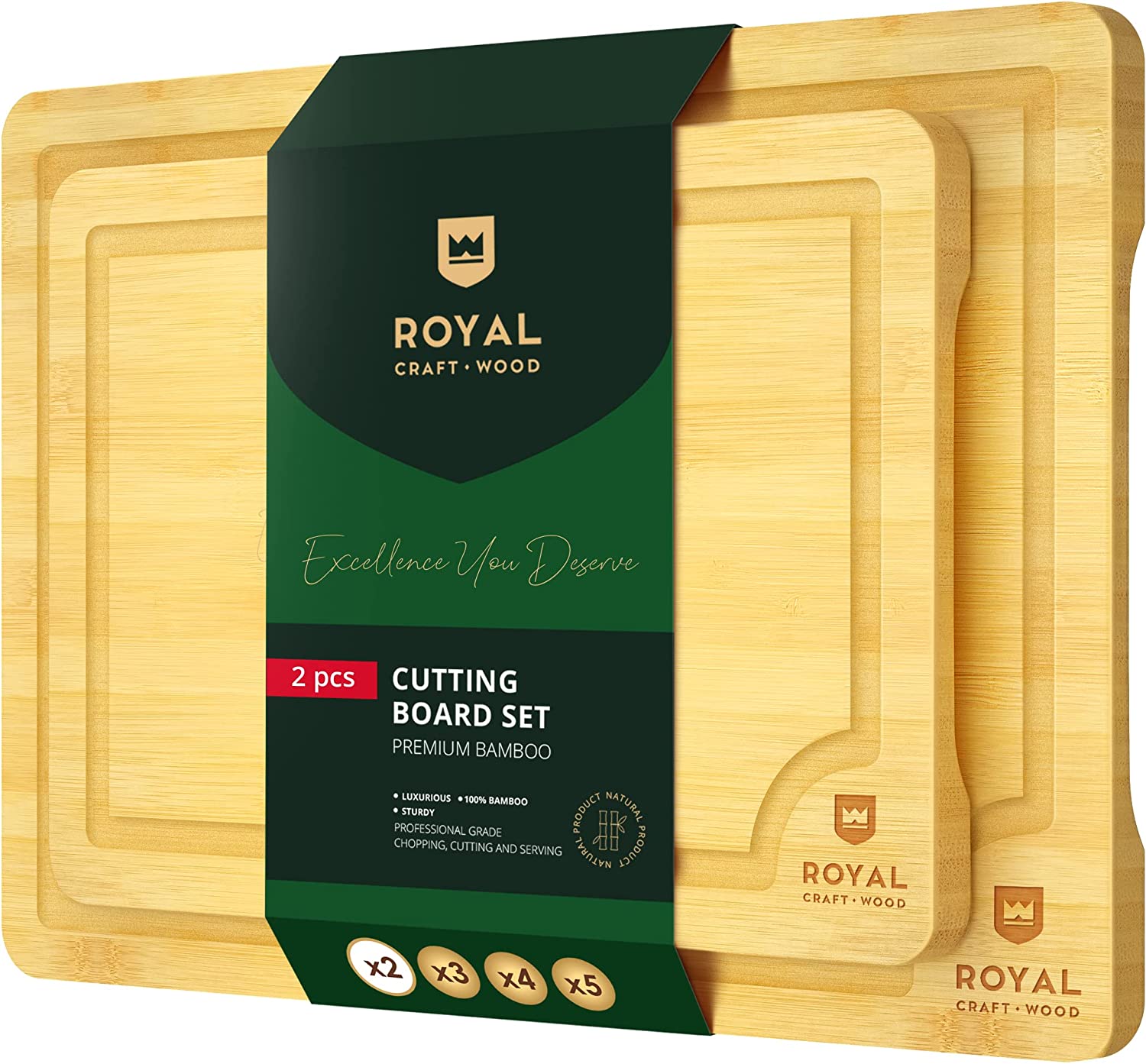 Organic Bamboo Cutting Board with Juice Groove-Toppalletfly