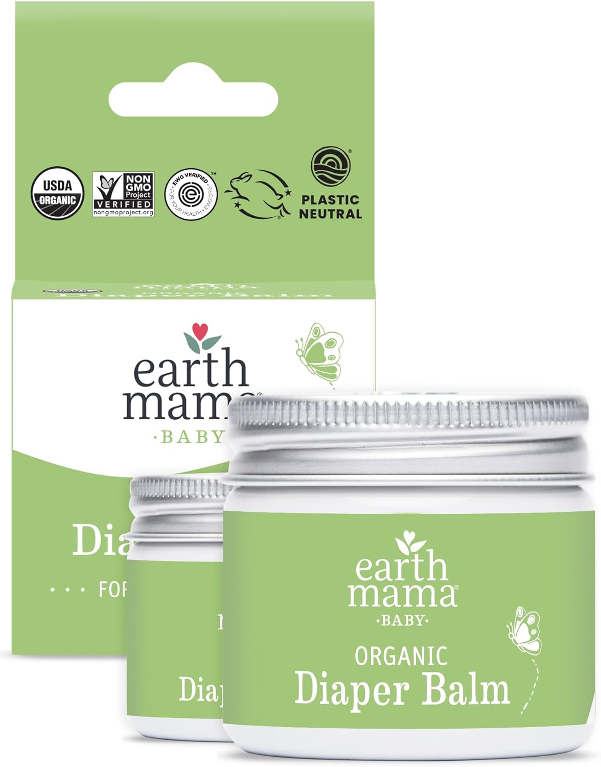 Organic Diaper Balm Cream for Baby, EWG Verified, Petroleum & Artificial Fragrance-Free with Calendula for Sensitive Skin-Toppalletfly