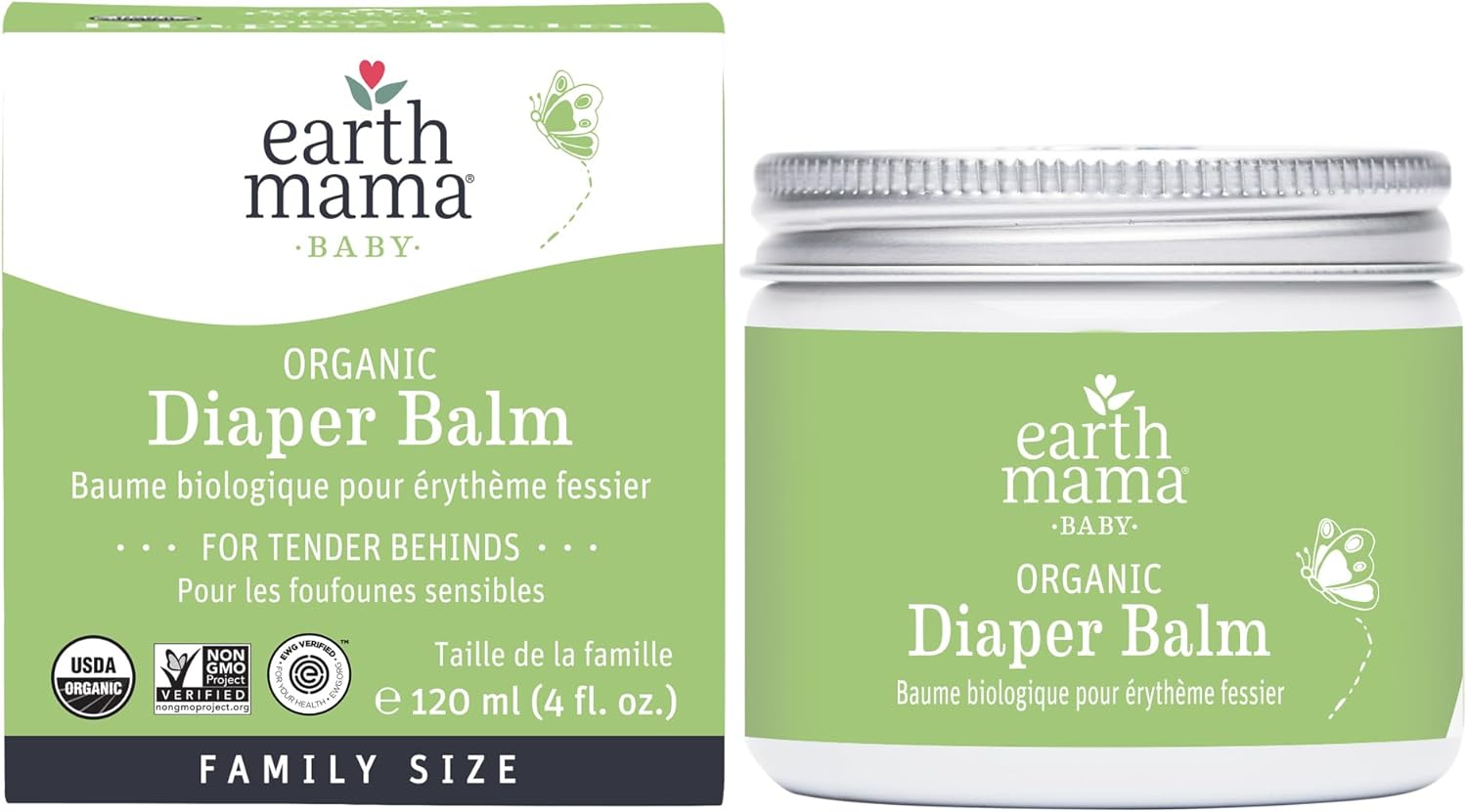 Organic Diaper Balm Cream for Baby, EWG Verified, Petroleum & Artificial Fragrance-Free with Calendula for Sensitive Skin-Toppalletfly