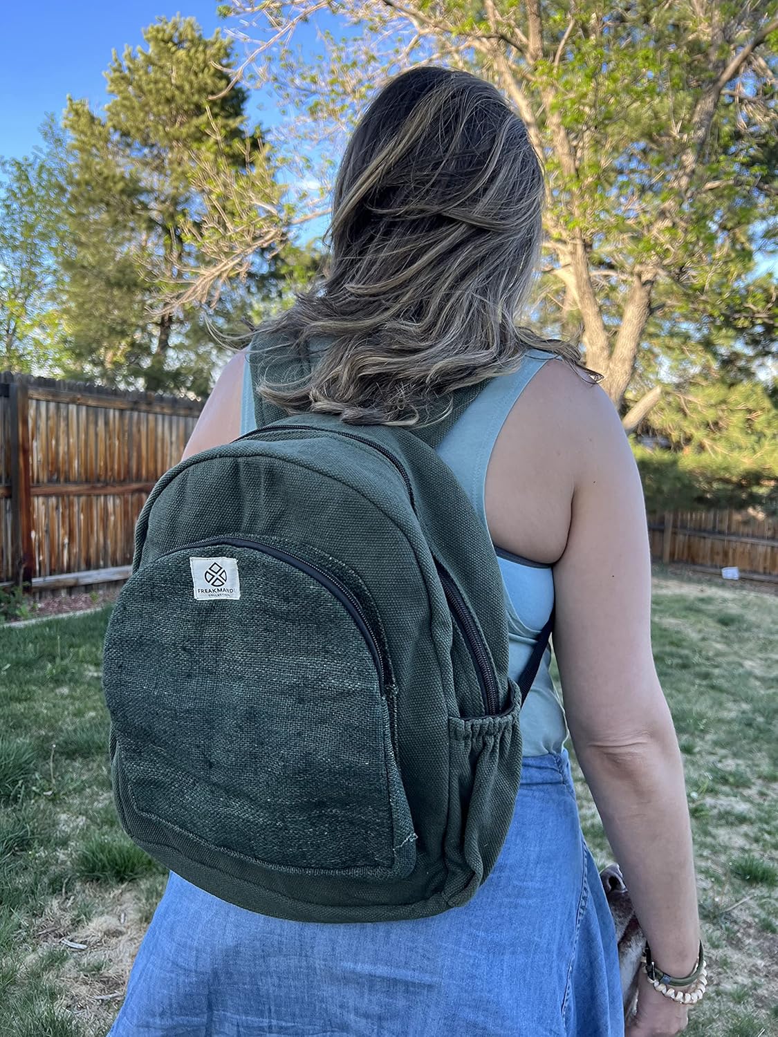 Organic Hemp Backpack Bag, Eco Friendly Durable Rustic Travel Hiking Friendly Lightweight-Toppalletfly