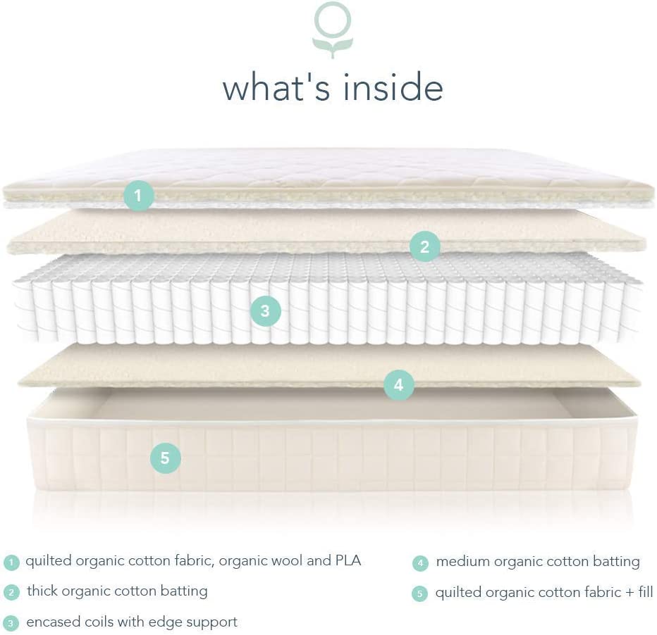 Organic Kids Mattress, Non-Toxic Firm Natural Mattress with Quilted Top, Full Size-Toppalletfly