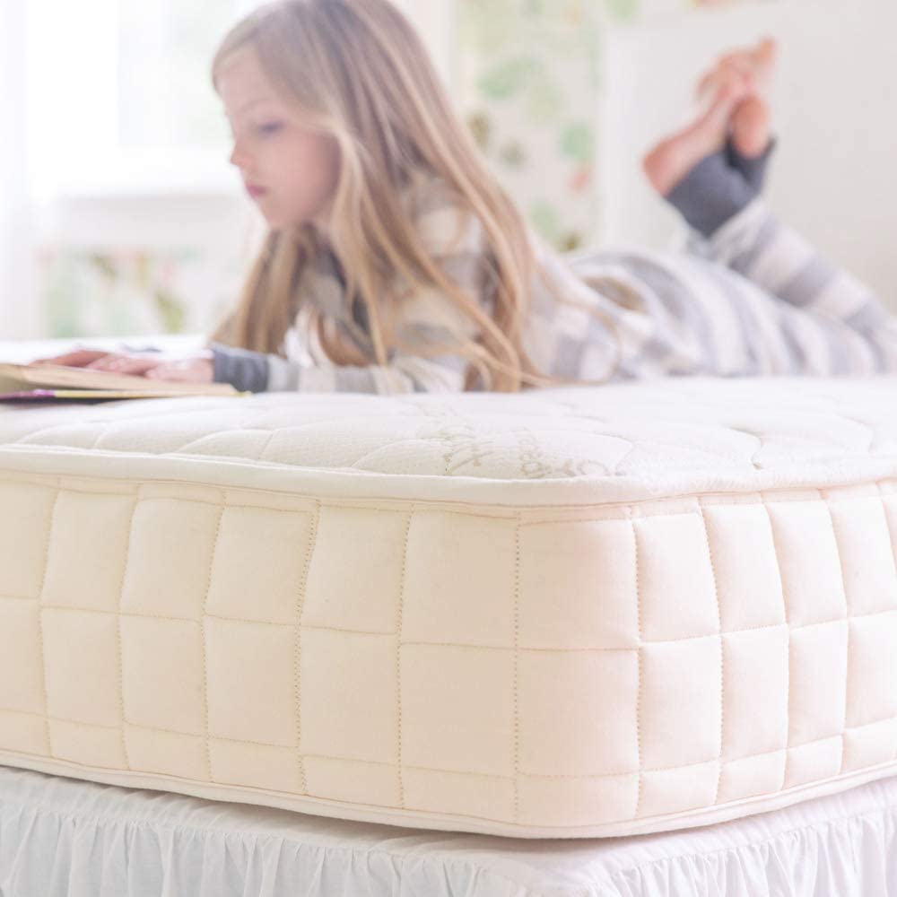 Organic Kids Mattress, Non-Toxic Firm Natural Mattress with Quilted Top, Full Size-Toppalletfly