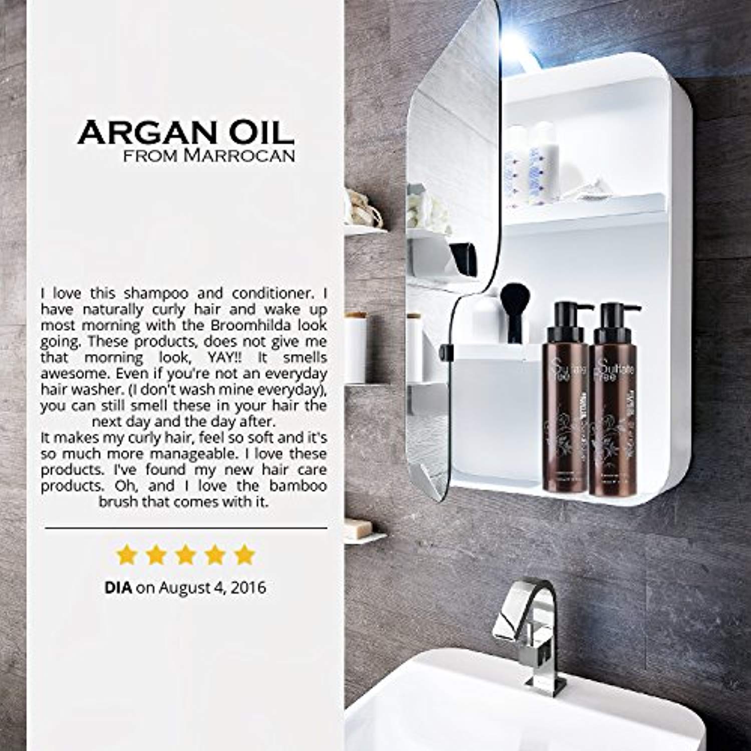 Organic Moroccan Argan Oil Shampoo and Conditioner-Toppalletfly