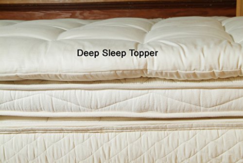 Organic Quilted Wool Deep Sleep Mattress Topper - Full-Toppalletfly