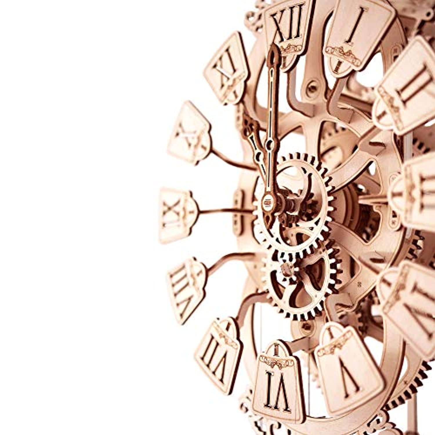 Pendulum Wall Clock Kit to Build, Wooden DIY 3D Wooden Puzzle-Toppalletfly