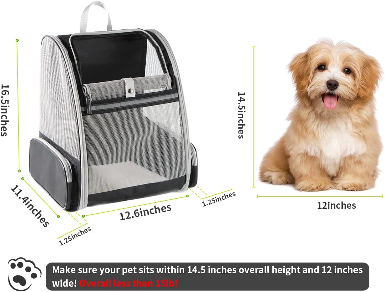 Pet Backpack Carrier for Small Cats Dogs-Toppalletfly