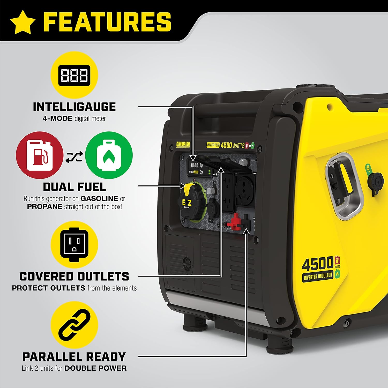 Power Equipment Wireless Remote Start Inverter Generator with Quiet Technology and CO Shield-Toppalletfly