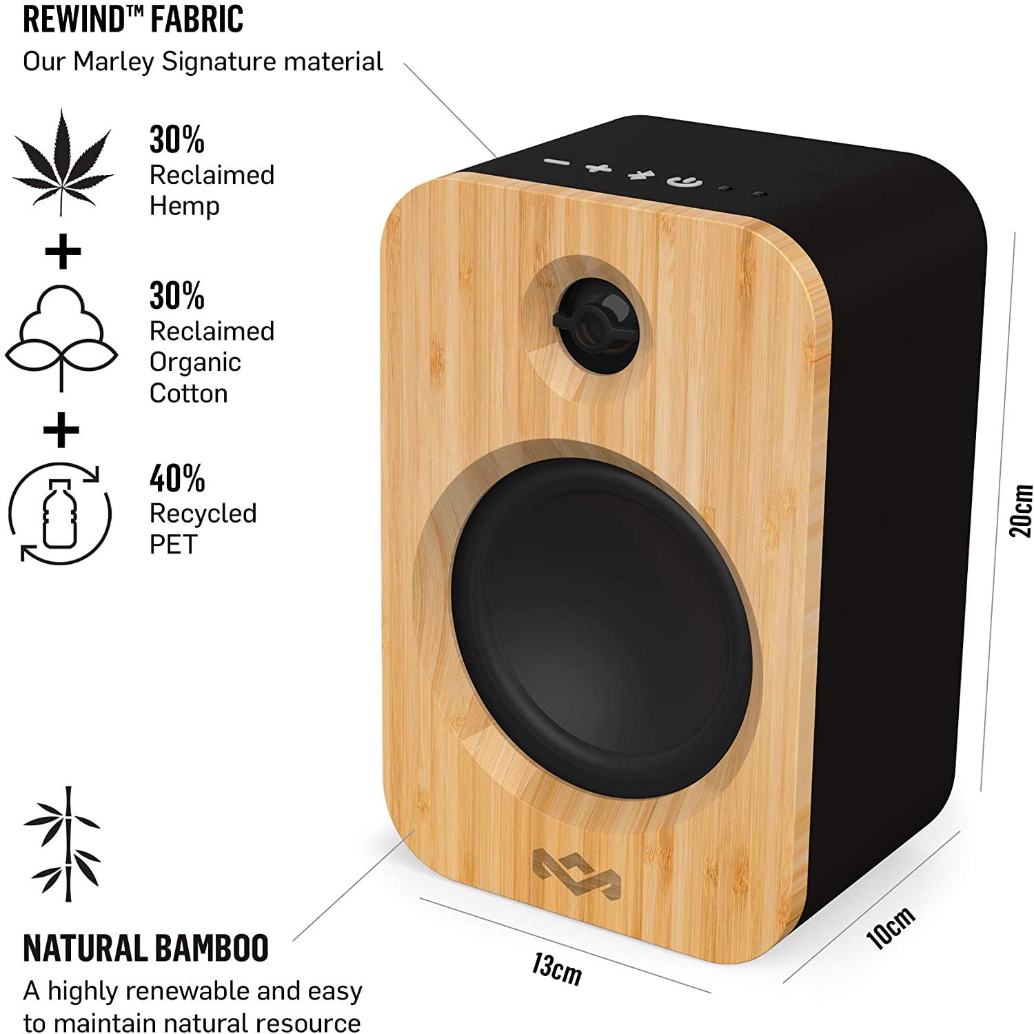 Powerful Bookshelf Speakers with Wireless Bluetooth Connectivity and Sustainable Materials-Toppalletfly
