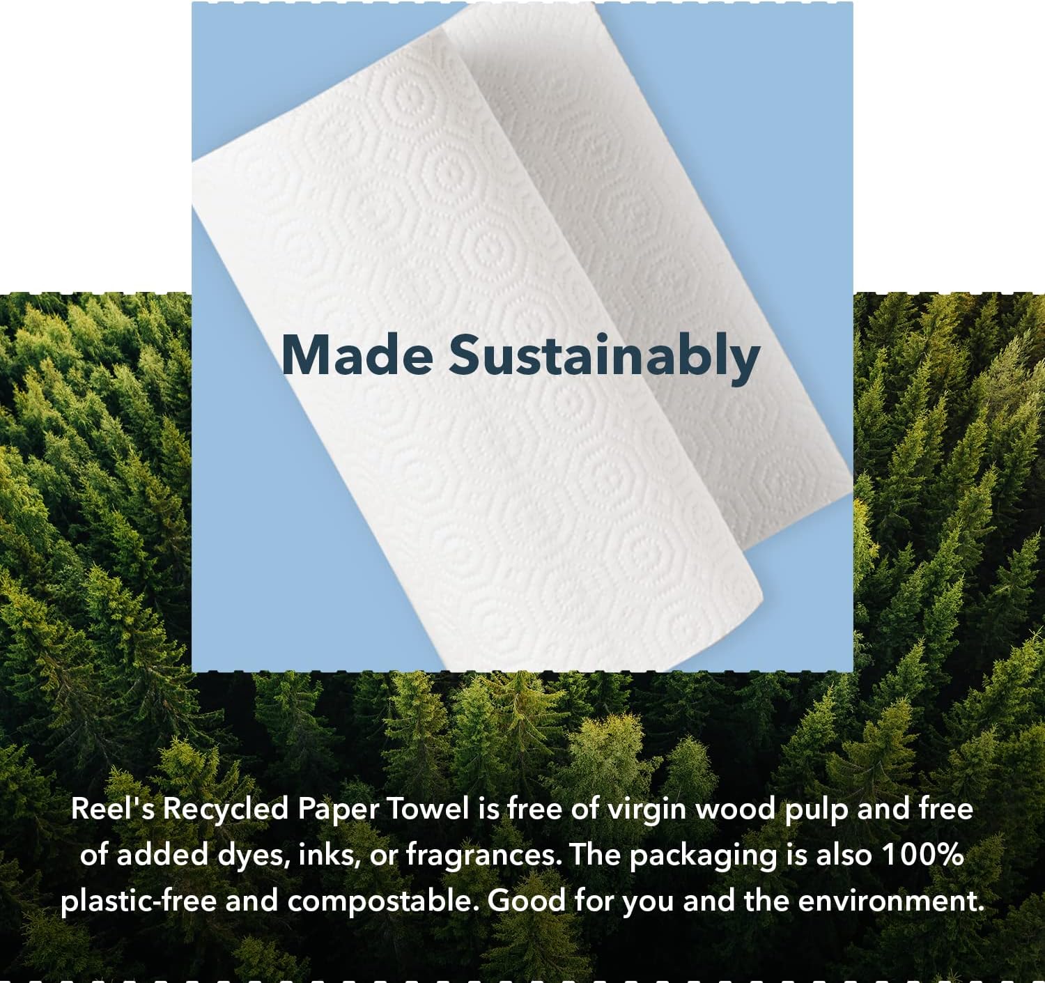 Premium Recycled Paper Towels, 12 Rolls, 2-Ply Eco-Friendly, Hypoallergenic and Zero Plastic Packaging-Toppalletfly
