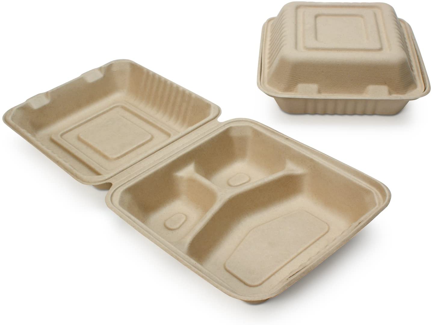 Renewable Plant Fiber Clam Shell Containers-Toppalletfly