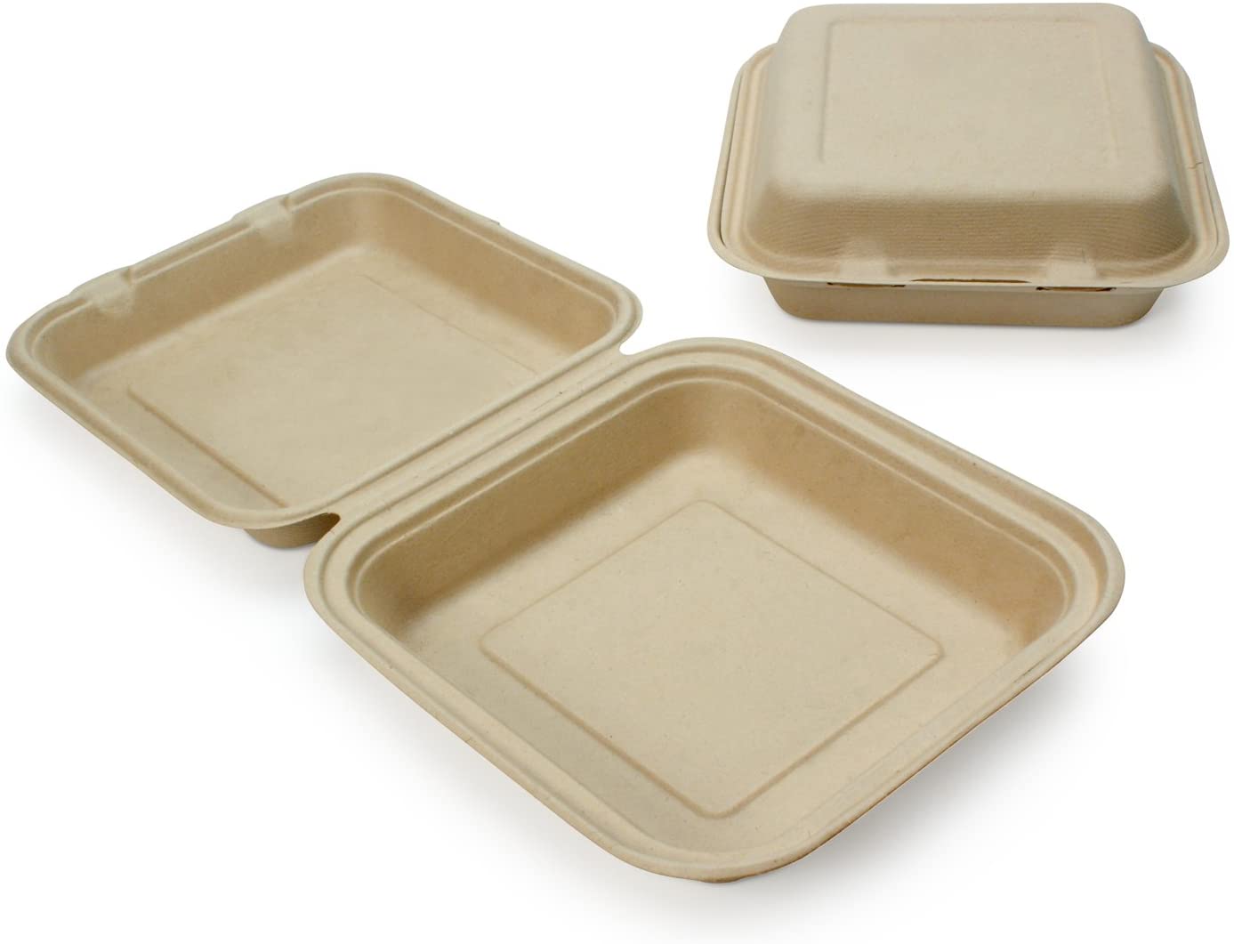 Renewable Plant Fiber Clam Shell Containers-Toppalletfly